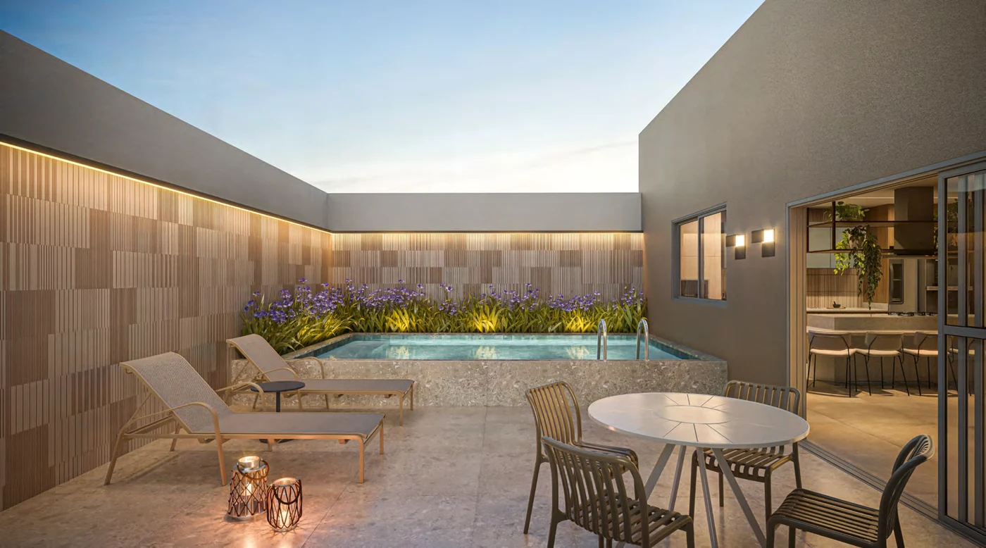 Gourmet com piscina privativa do Albor Residence