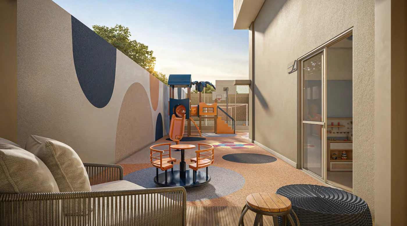 Playground do Albor Residence com espaço kids