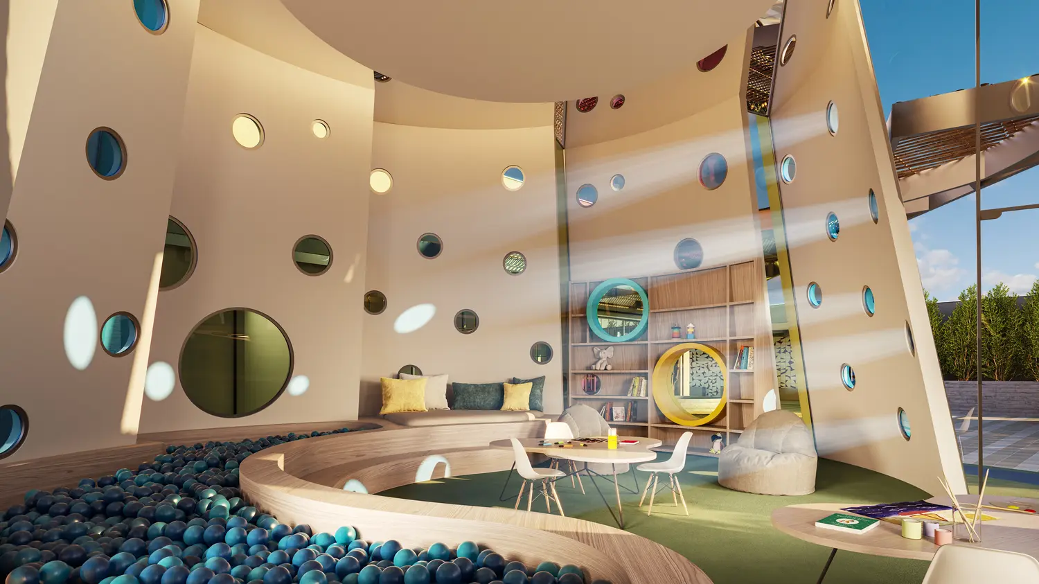 Área de lazer do Amalfi Residence Maringá para famílias — Jardim Santa Rosa