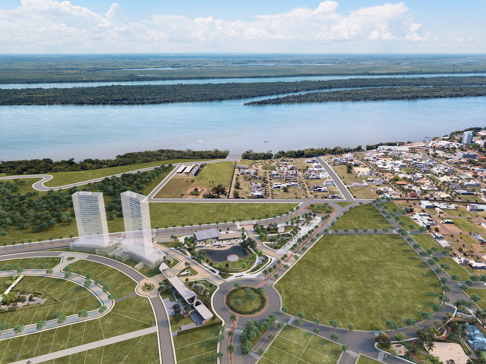 Rampa náutica de acesso ao Rio Paraná no Aruna Bioma Porto Rico