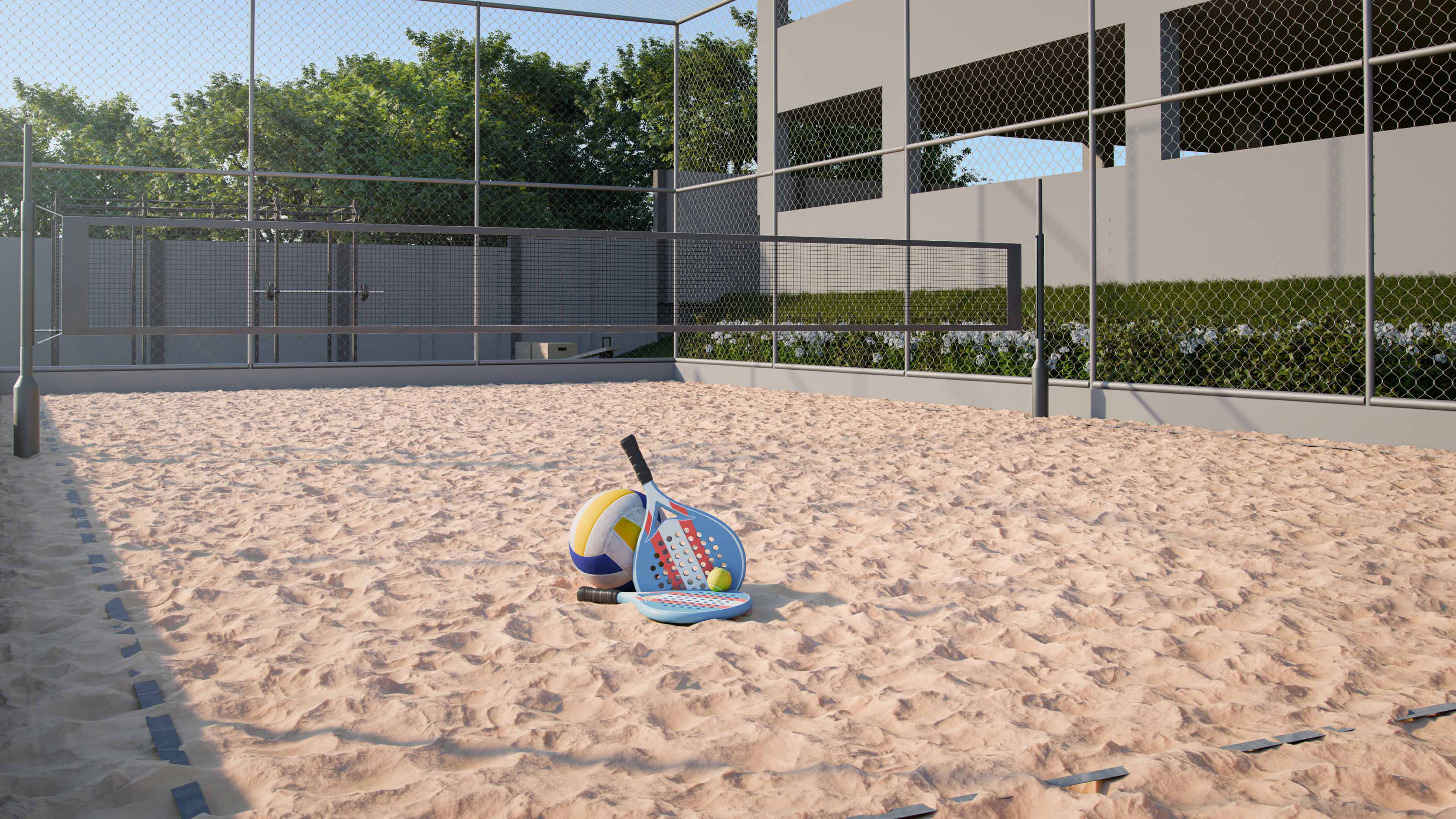 Beach sports do Avalon Residencial Maringá — quadra de areia no condomínio