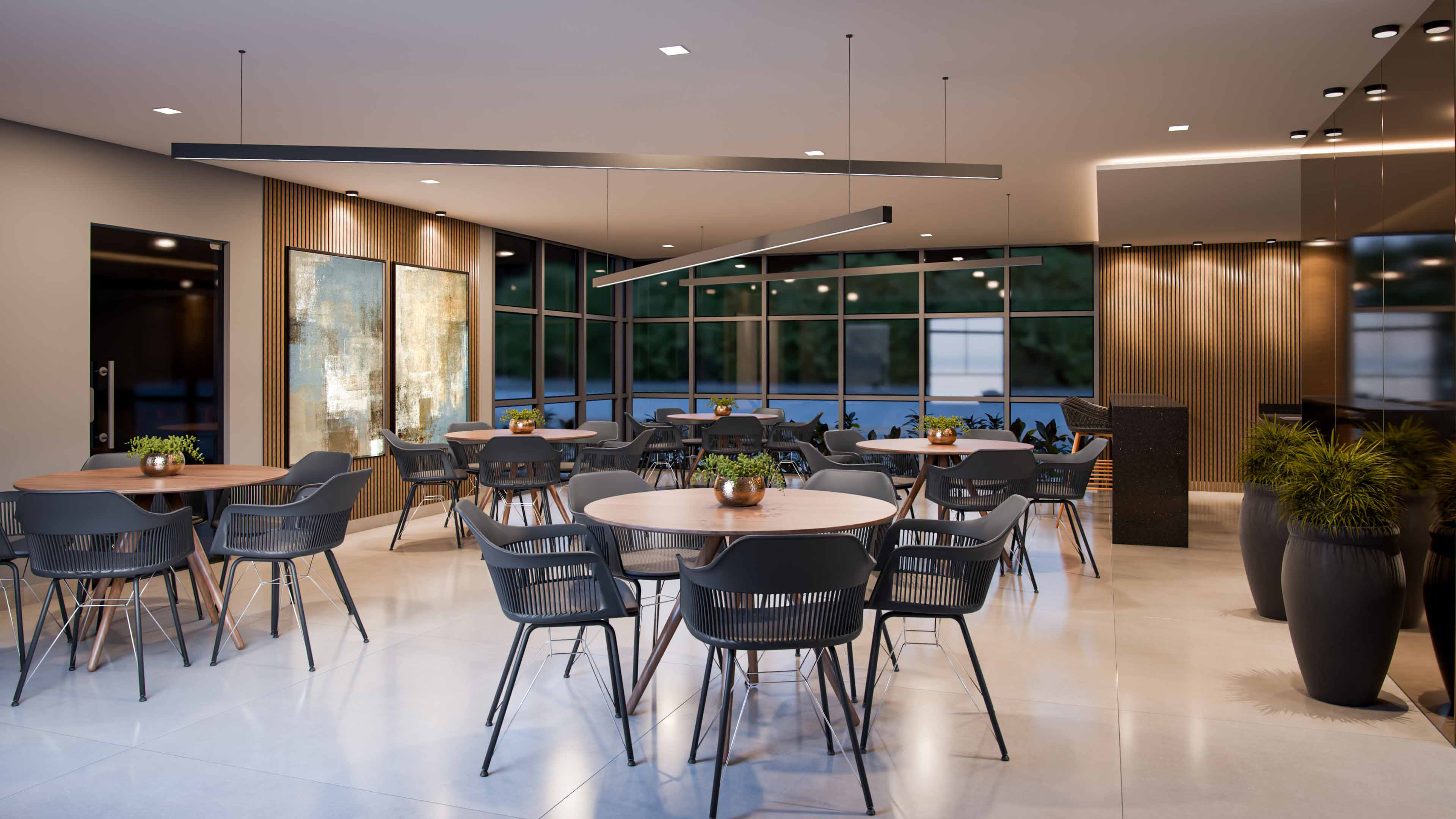 Salão de festas do Avalon Residencial em Maringá/PR — evento no condomínio