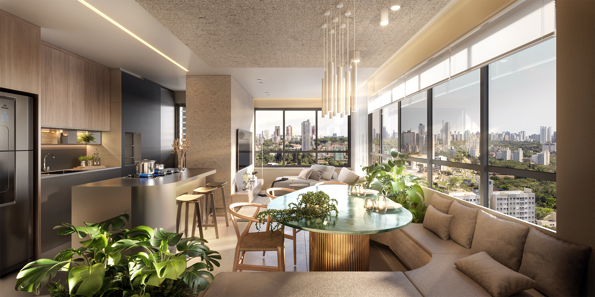 Living decorado Avanti Ciplart Maringá - Maria Fernanda Interiores