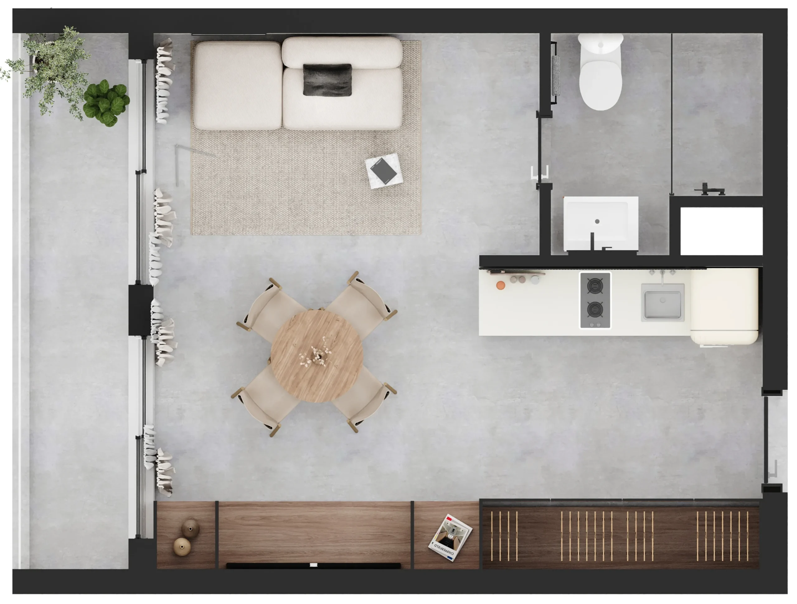 Planta Loft inferior BE Bonifácio Maringá 18º pavimento