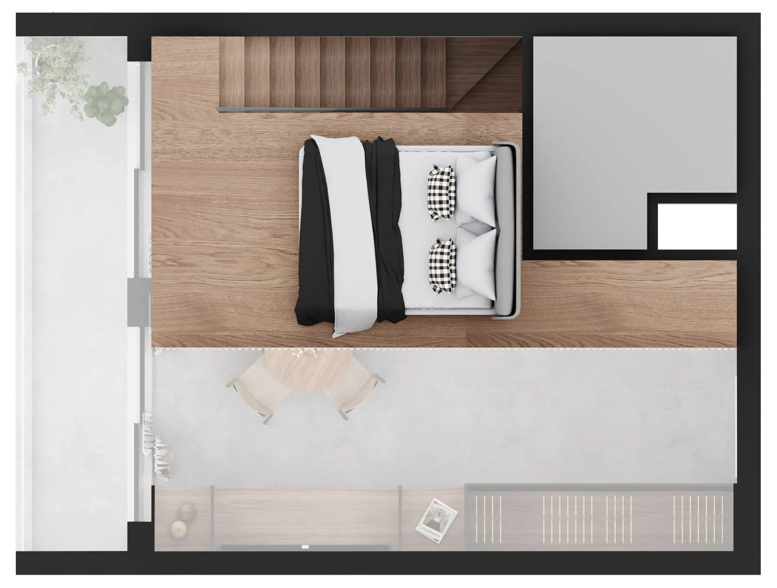 Planta Loft superior mezanino BE Bonifácio Maringá