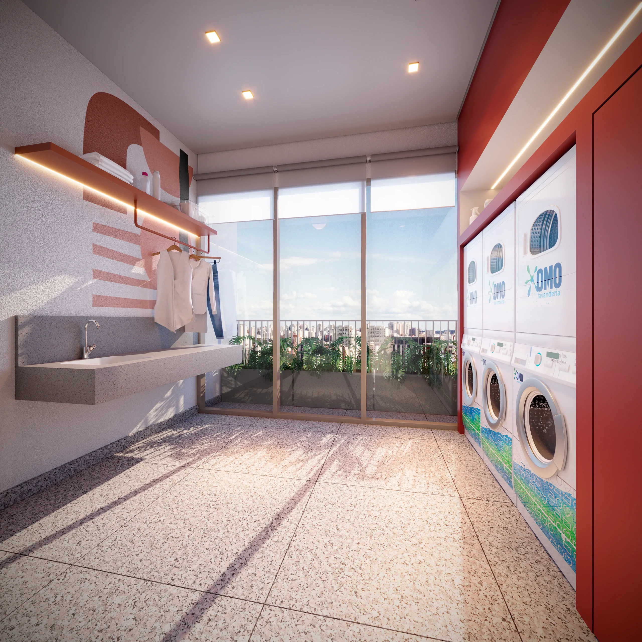 Lavanderia compartilhada do BE Dumont