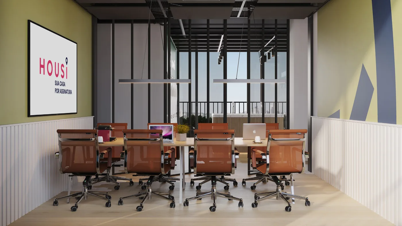 Coworking Pro do BE Garden Maringá com sala de reuniões