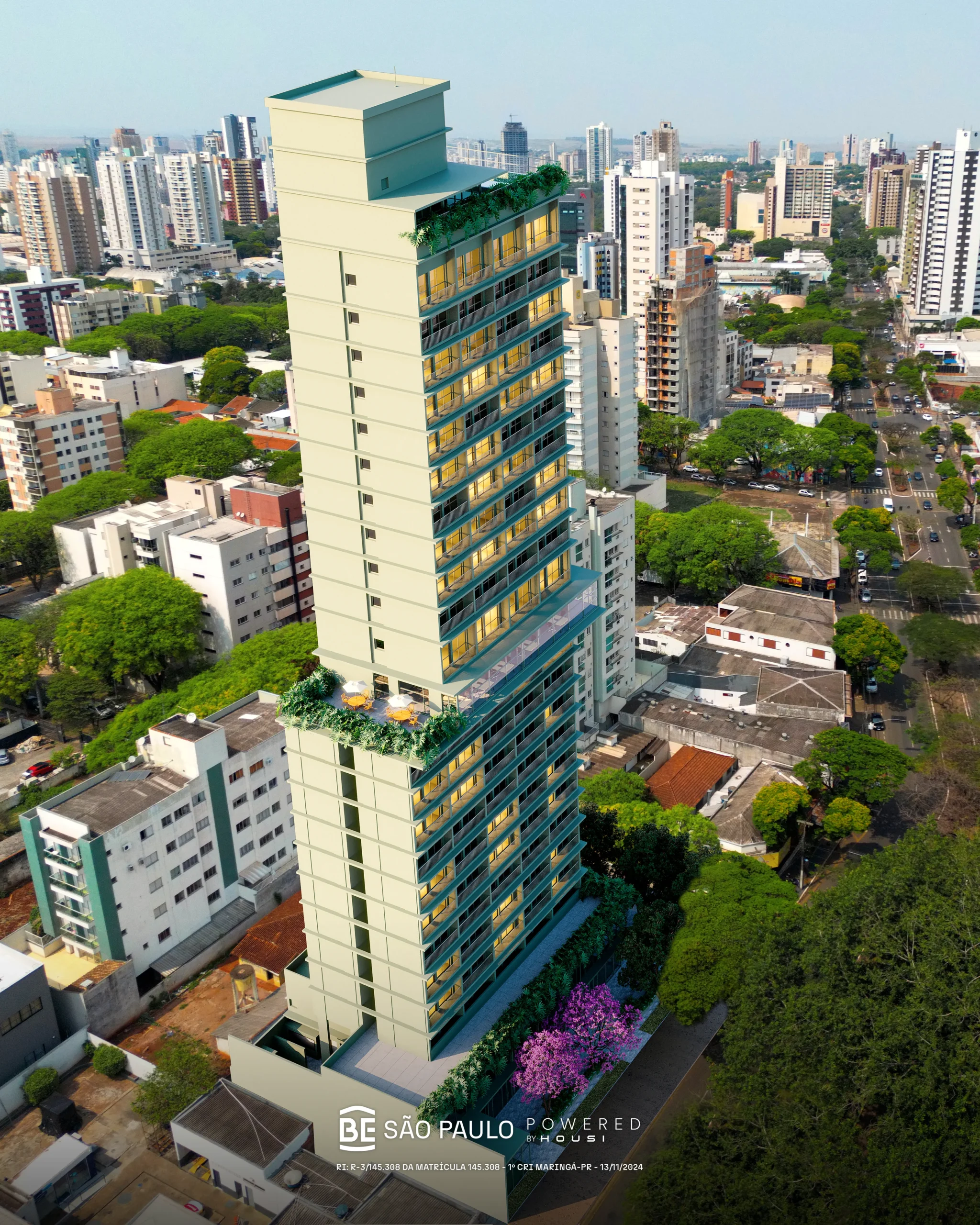 Vista aérea BE São Paulo Av São Paulo Maringá