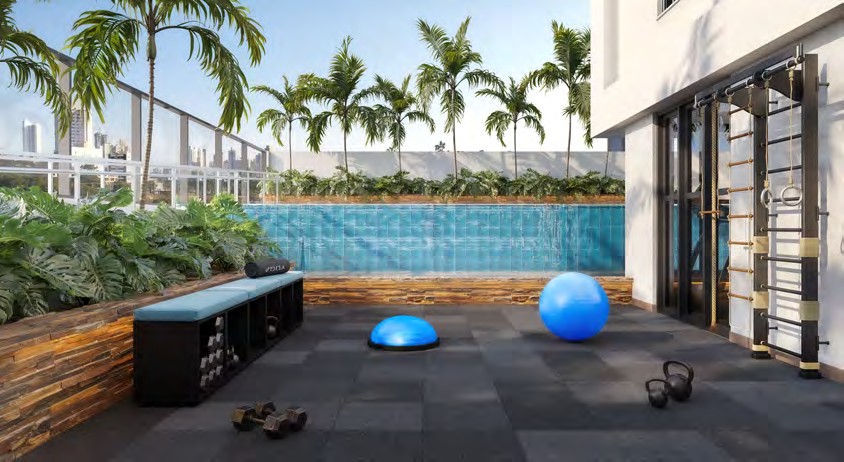 Terraço Fitness ao ar livre do Célis Park Maringá