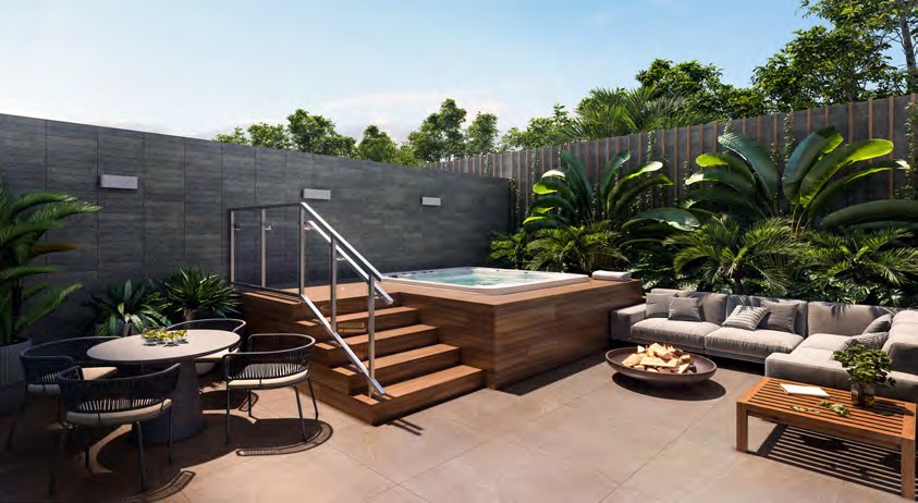 Terraço Gourmet 01 do Célis Park com área de convivência ao ar livre