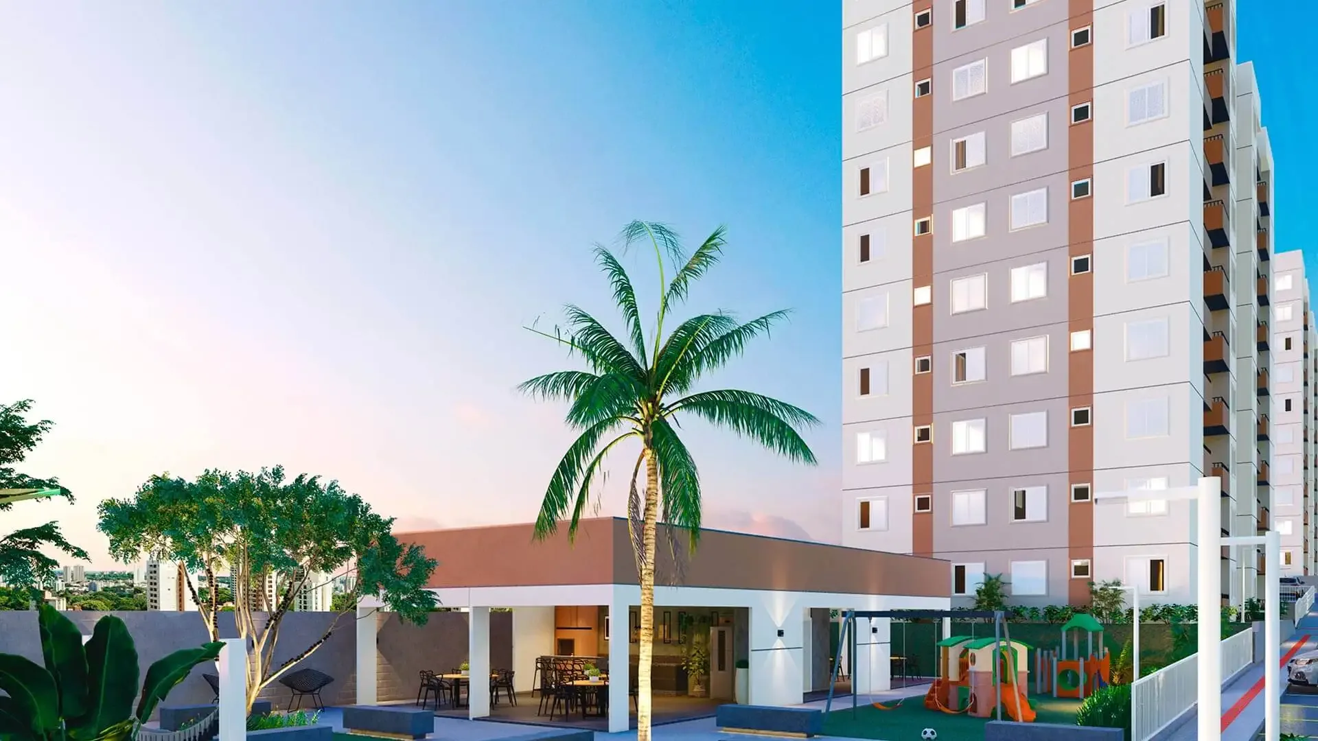 Vista geral do condomínio Residencial Cittrino em Maringá
