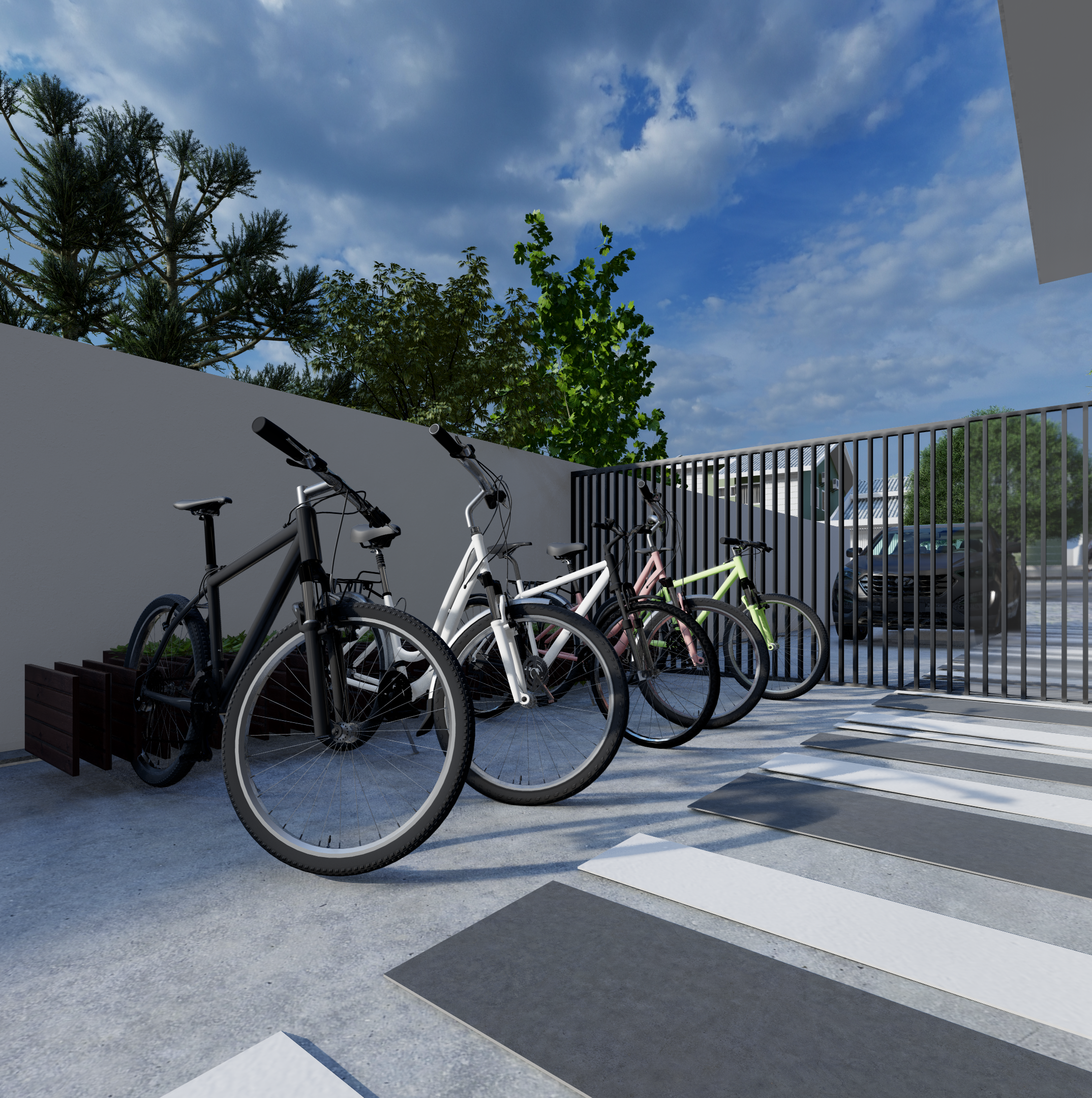 Bicicletário coberto – infraestrutura completa Eixo 795