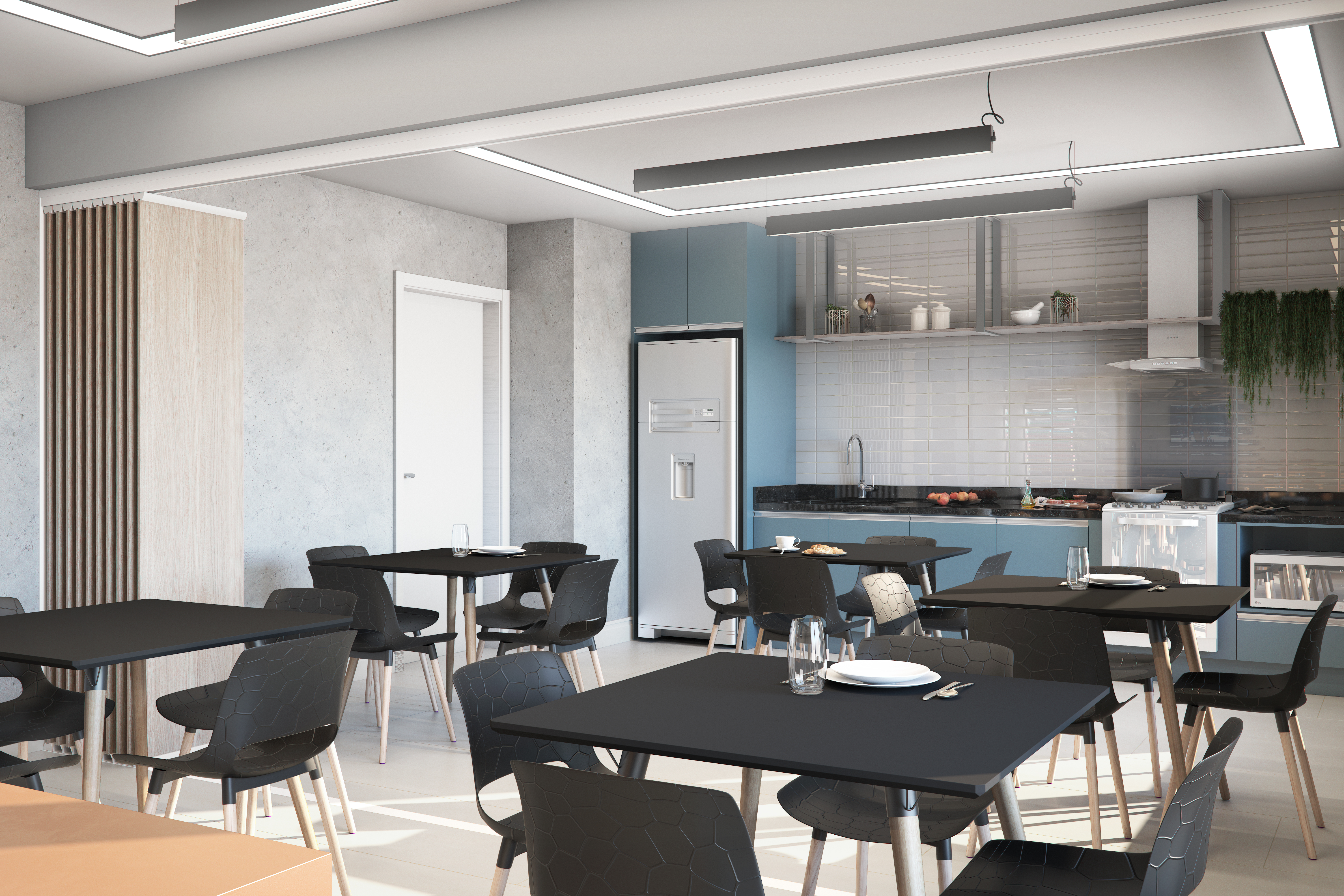 Área gourmet Eixo 795 – entrega da BLUE Incorporadora