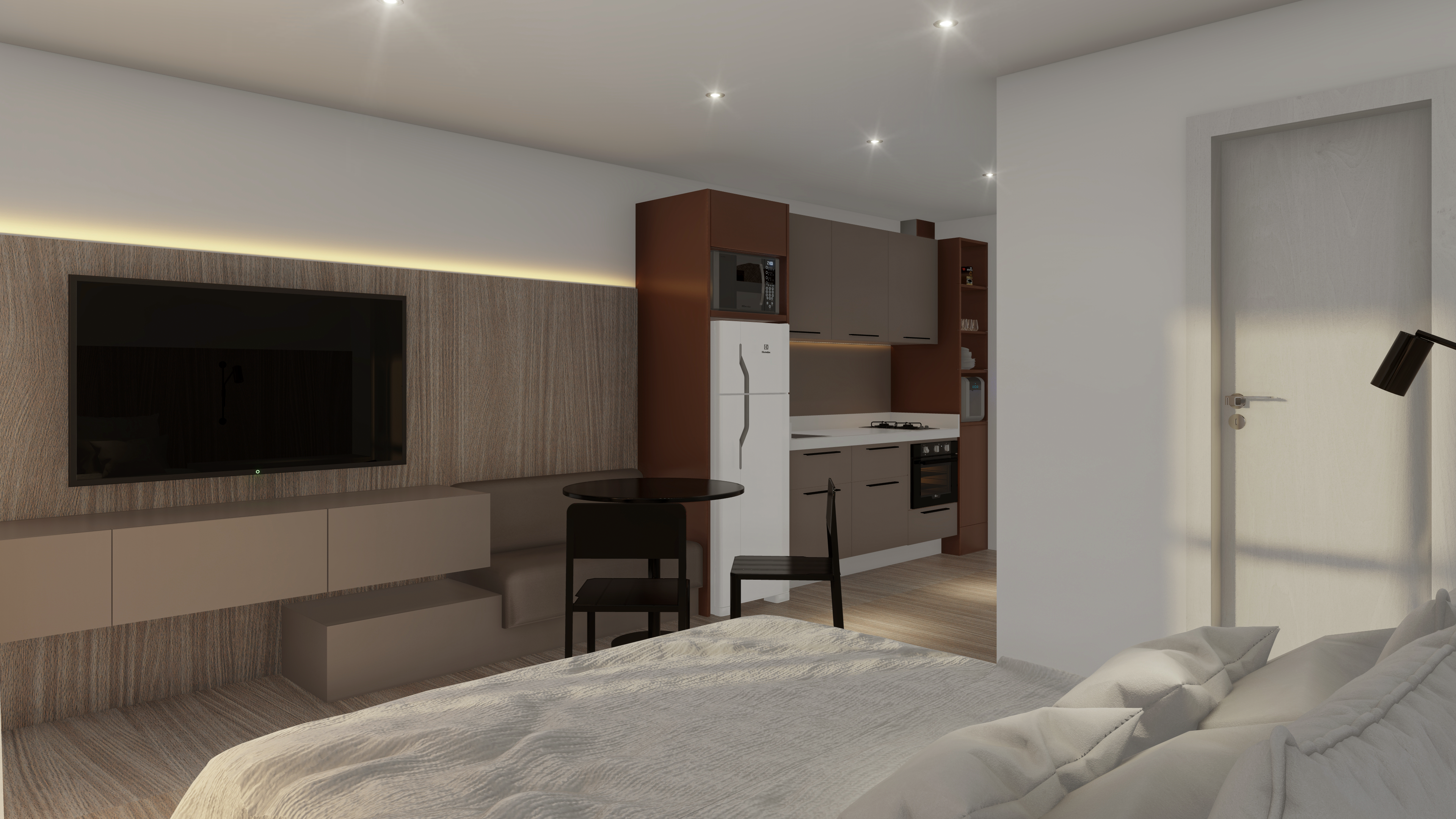 Quarto premium com vista – Eixo 795 Curitiba