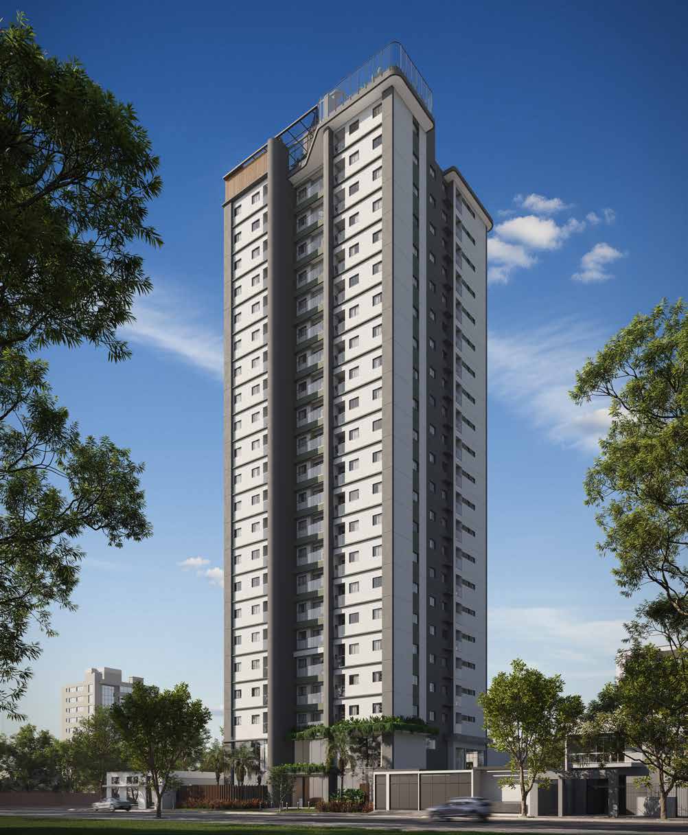 Perspectiva da fachada do Elevvo — Lançamento Zona 06 Maringá