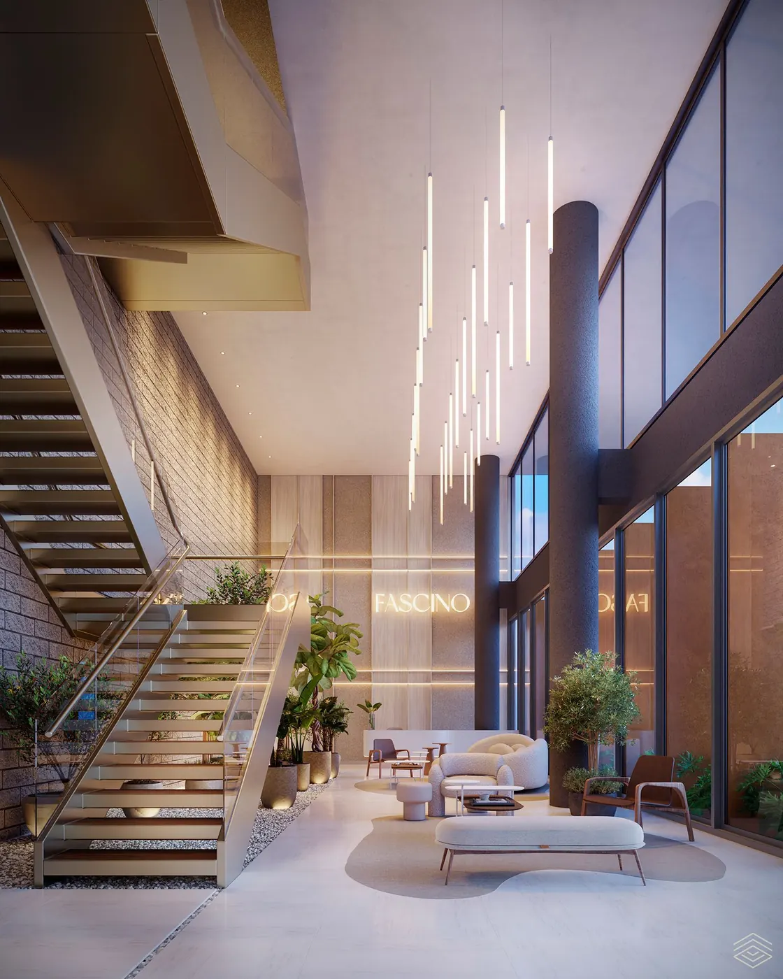 Hall de entrada do empreendimento Fascino em Maringá
