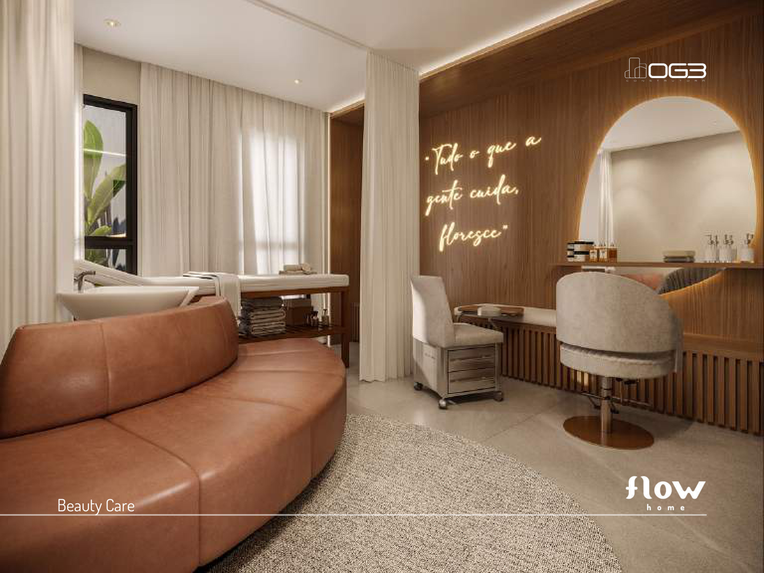 Beauty care do Flow Home — salão e espaço de estética dentro do condomínio