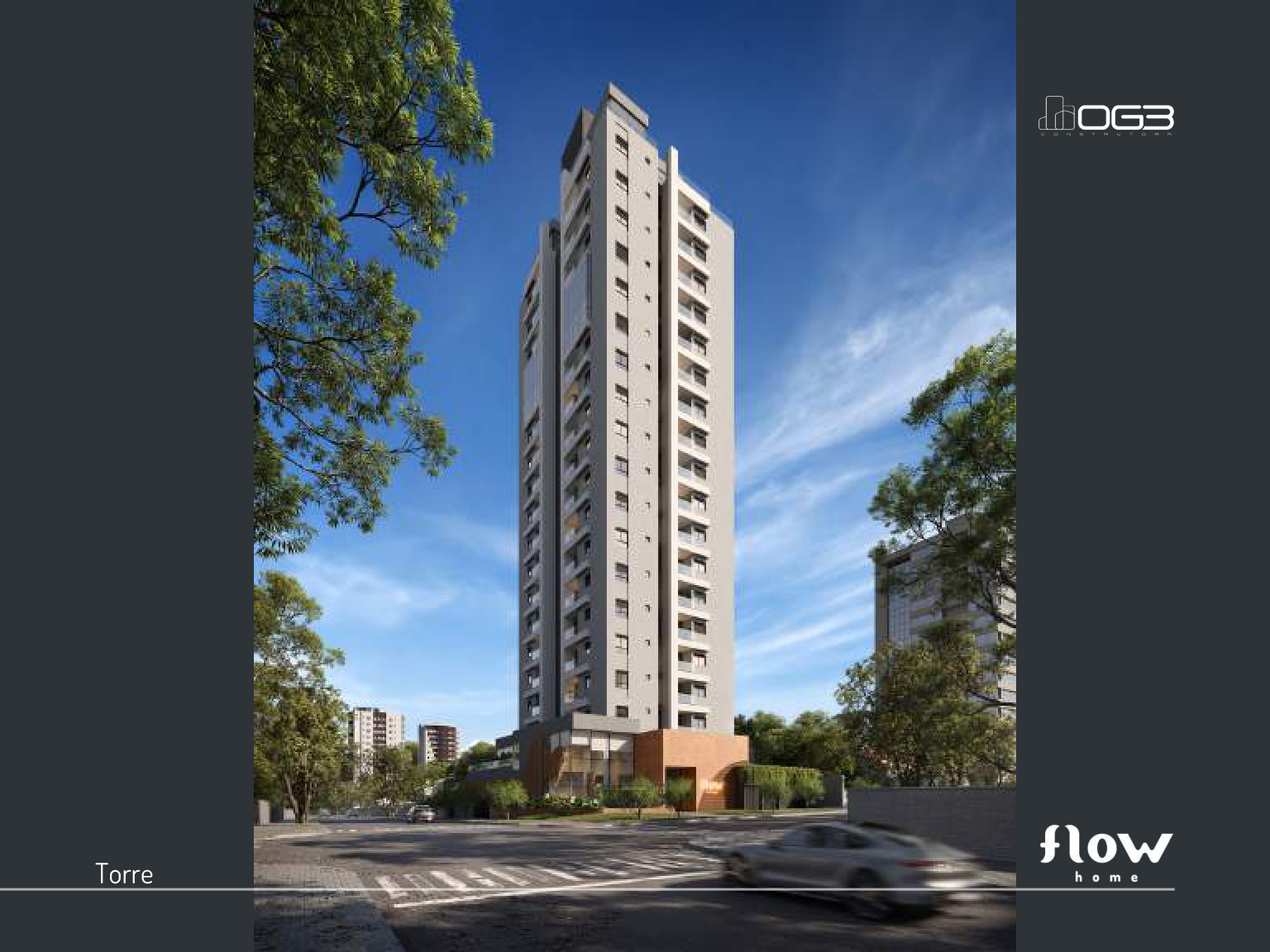 Perspectiva da torre do Flow Home — 22 pavimentos na Zona Sul de Maringá