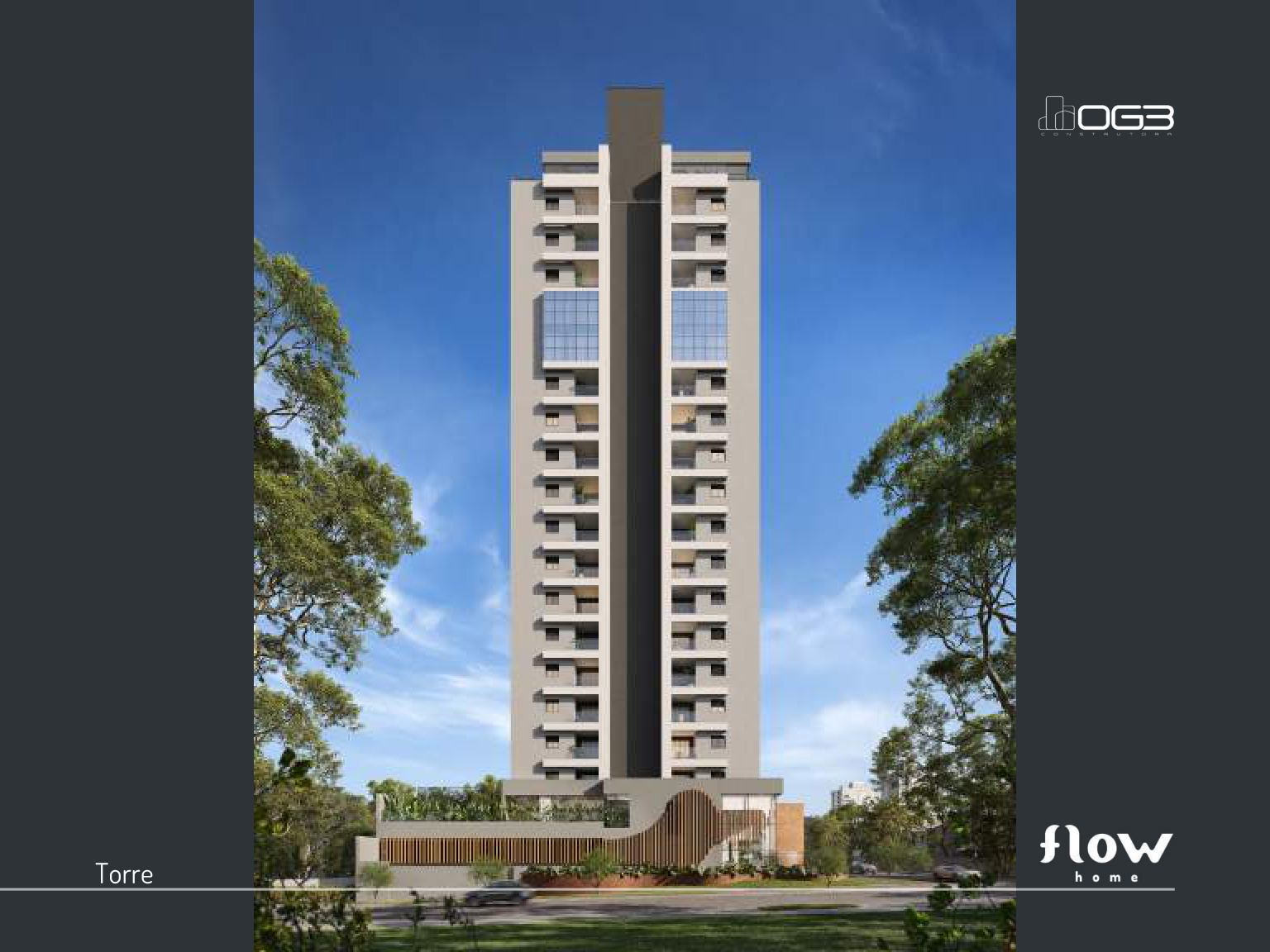 Torre Flow Home Maringá — perspectiva da fachada principal com 22 pavimentos na Zona Sul