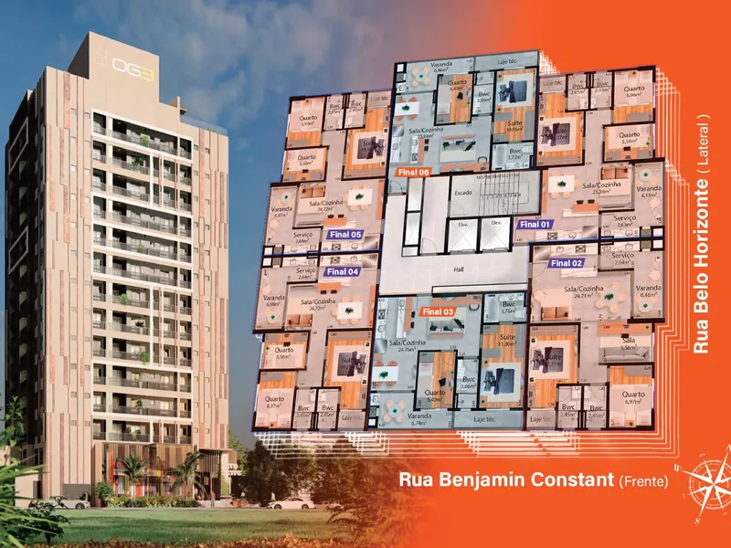 Apartamento na planta em Maringá na Zona 07 — Atto Sette House Club
