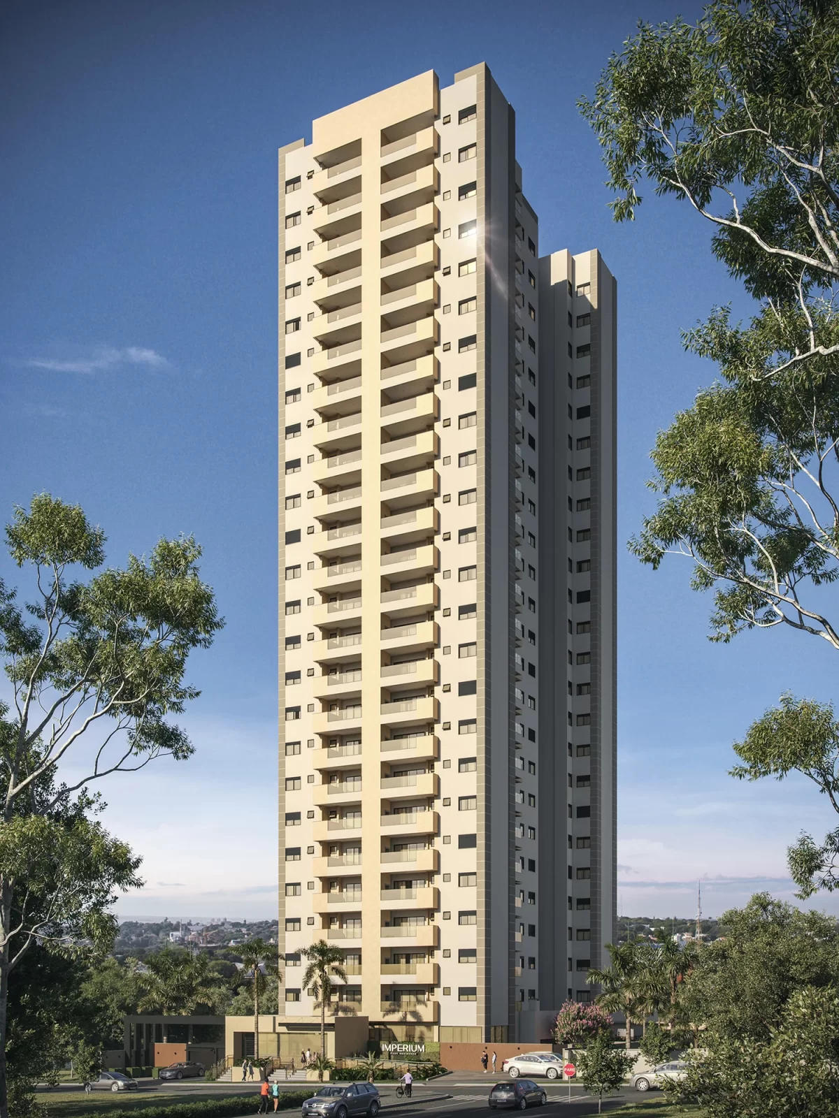 Fachada do Imperium Park Residence em Maringá - lançamento Construtora Monolux
