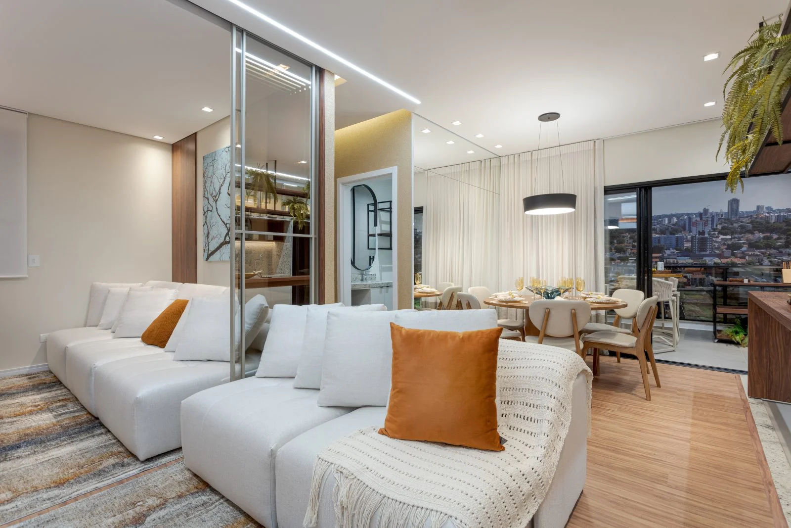 Living integrado apartamento Imperium Maringá