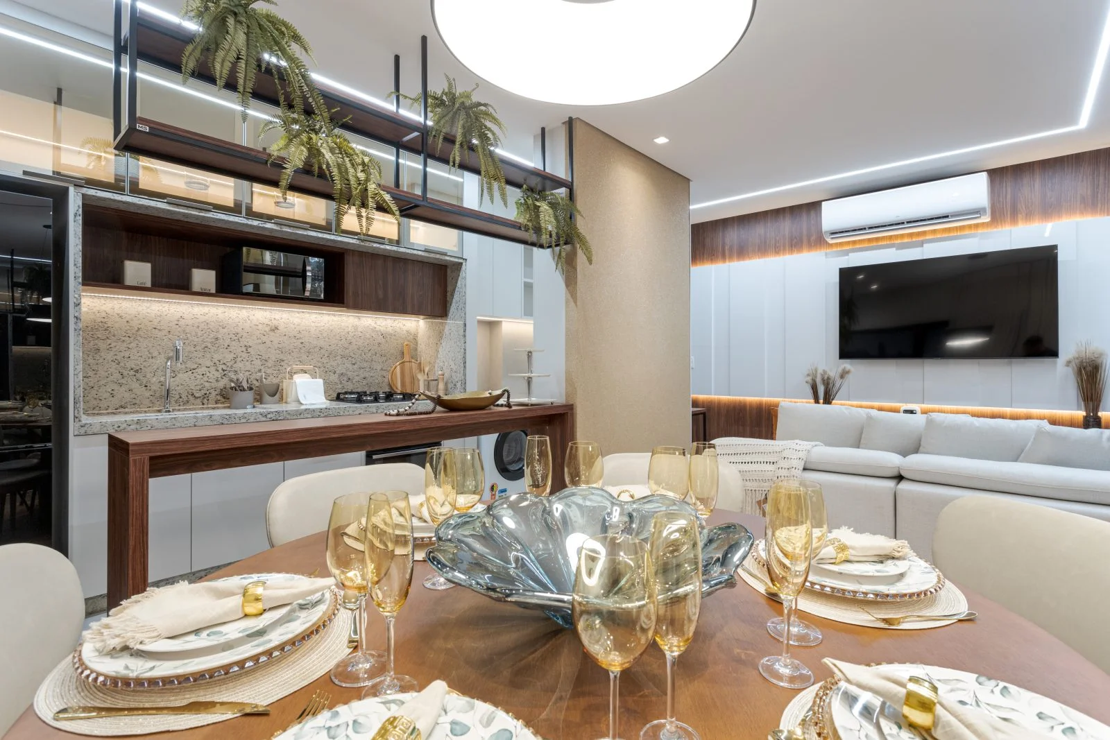Cozinha gourmet apartamento decorado Imperium Maringá