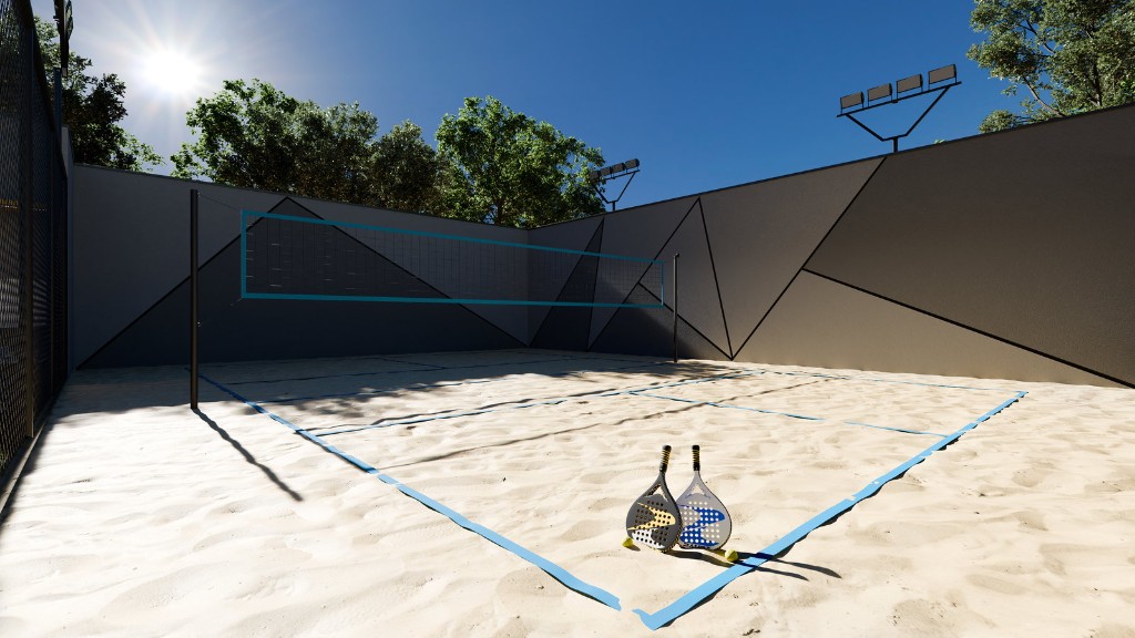Quadra de beach tennis do condomínio — área esportiva