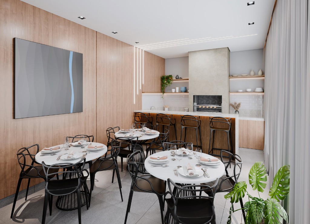 Espaço gourmet do condomínio — área para receber