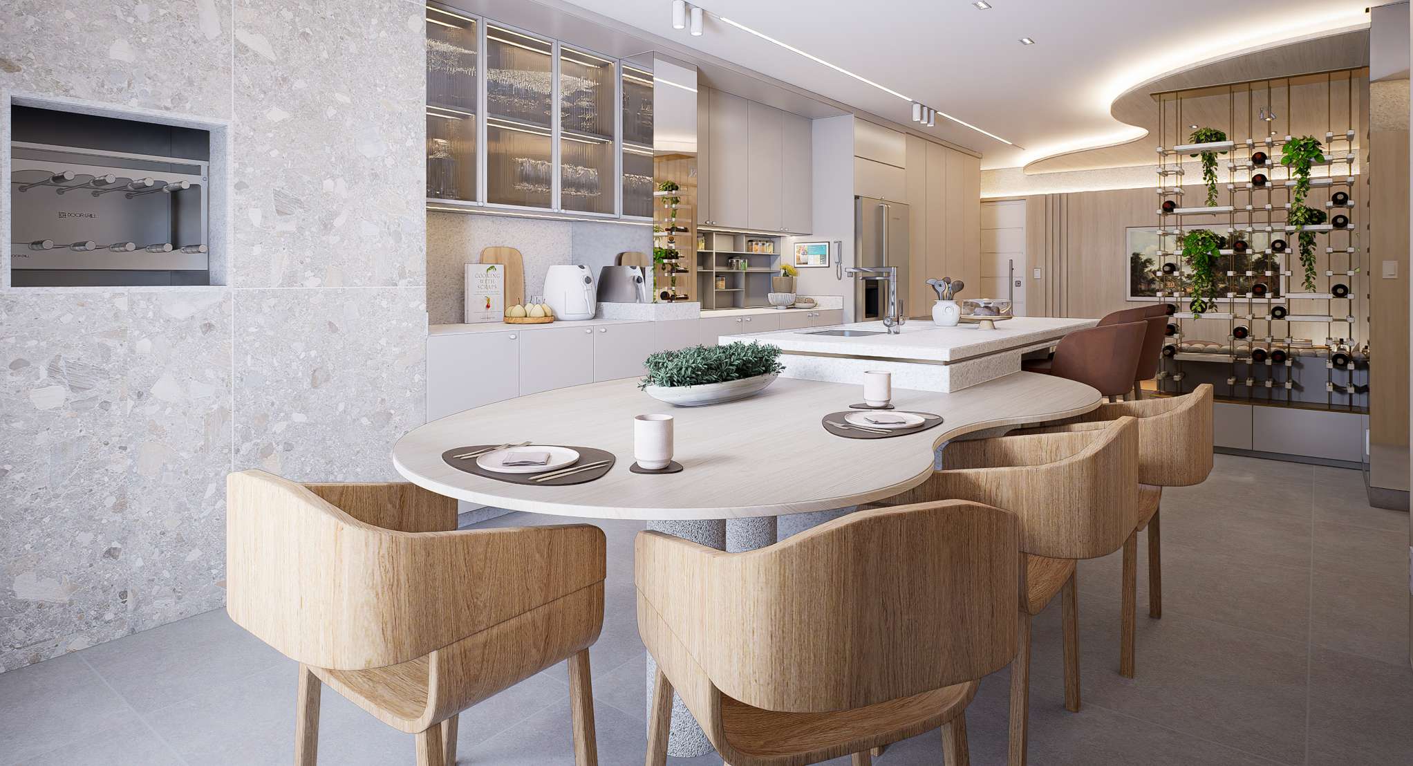 Cozinha gourmet com ilha do Ingarden Maringá