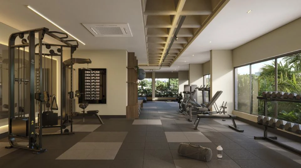 Academia do Lagoon Home Club com equipamentos completos