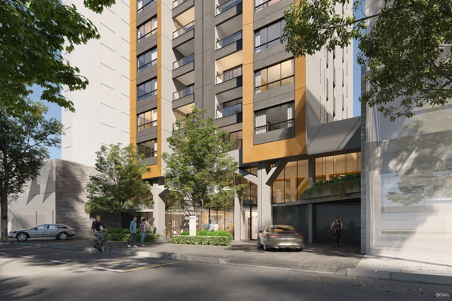 Living integrado do Legacy Santos Dumont em Maringá — amplitude e luz natural.