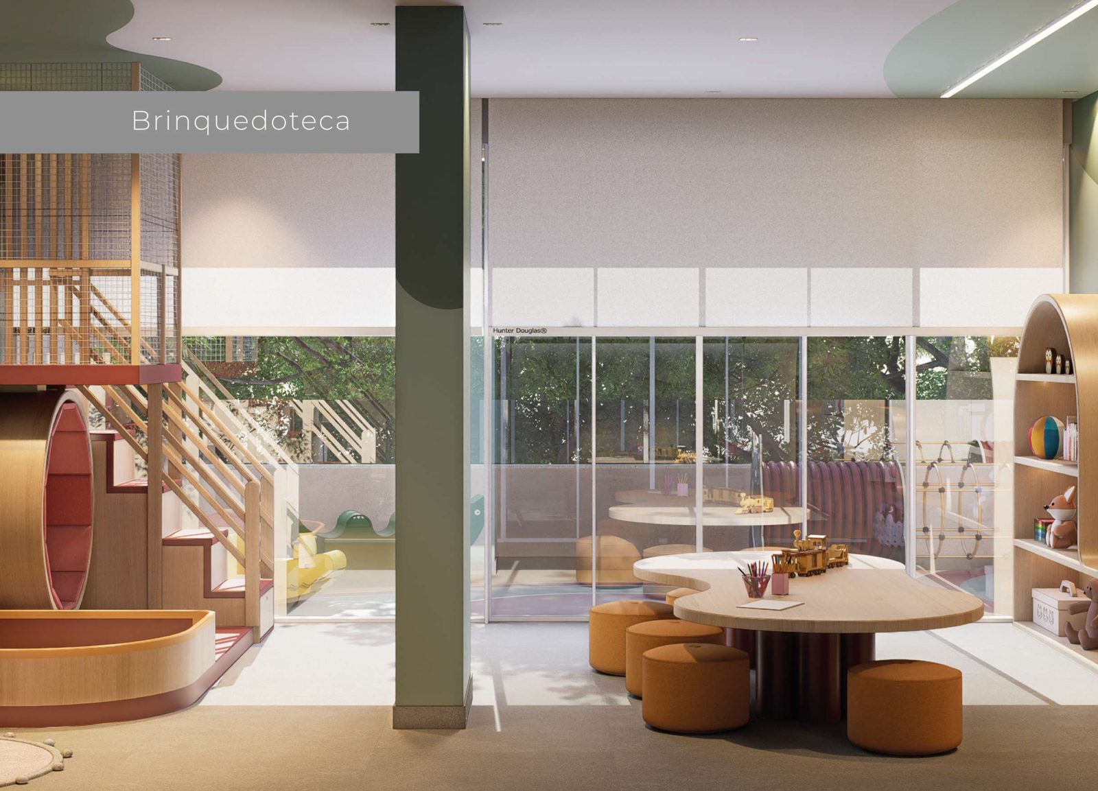 Espaço Teen com mesa de air hockey no Lumière Residence Club