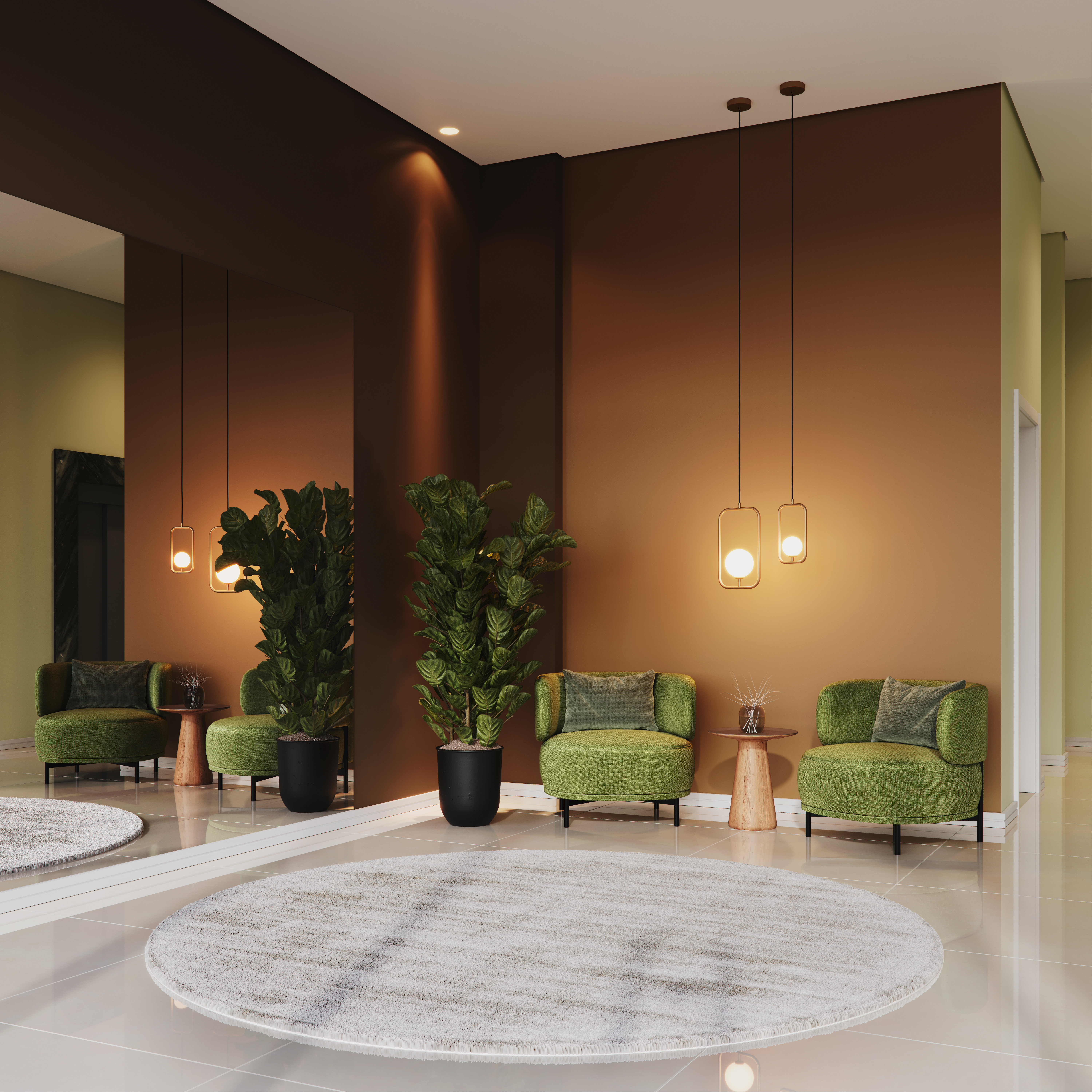 Hall de entrada Novo Prado Residencial Araucária