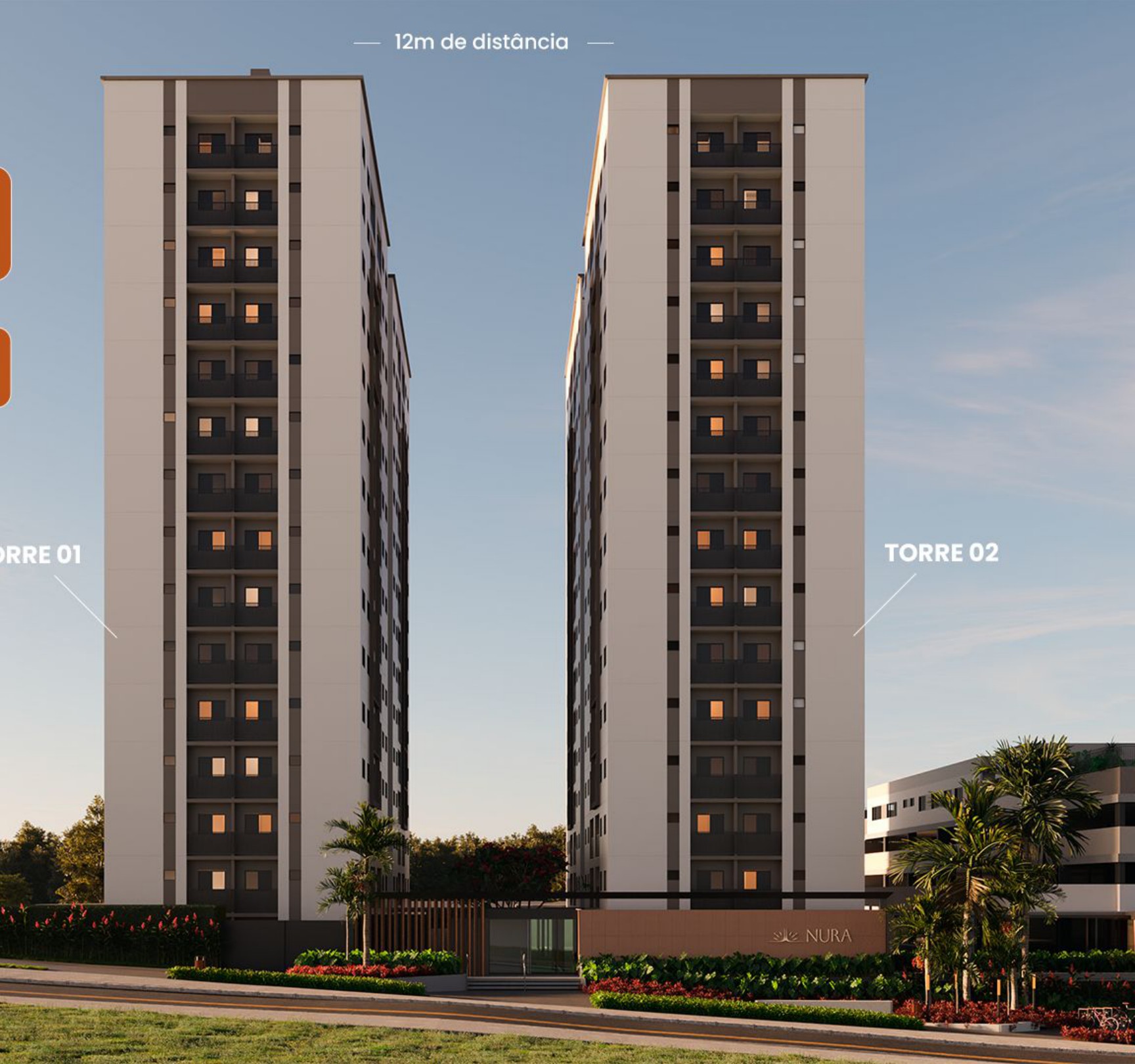 Torres do NURA com 12 metros de distância no Jardim Santa Rosa Maringá