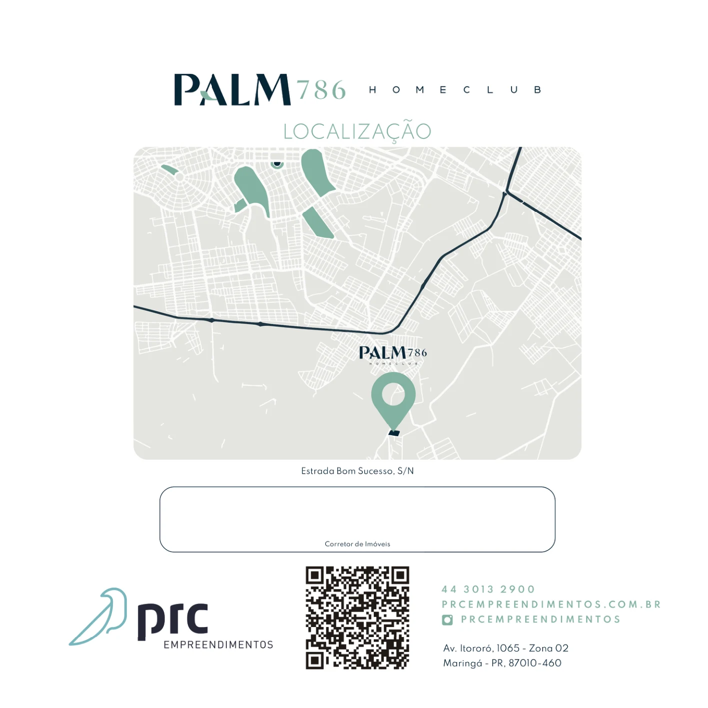 Mapa Palm 786 Home Club Estrada Bom Sucesso Sarandi PR próximo Maringá