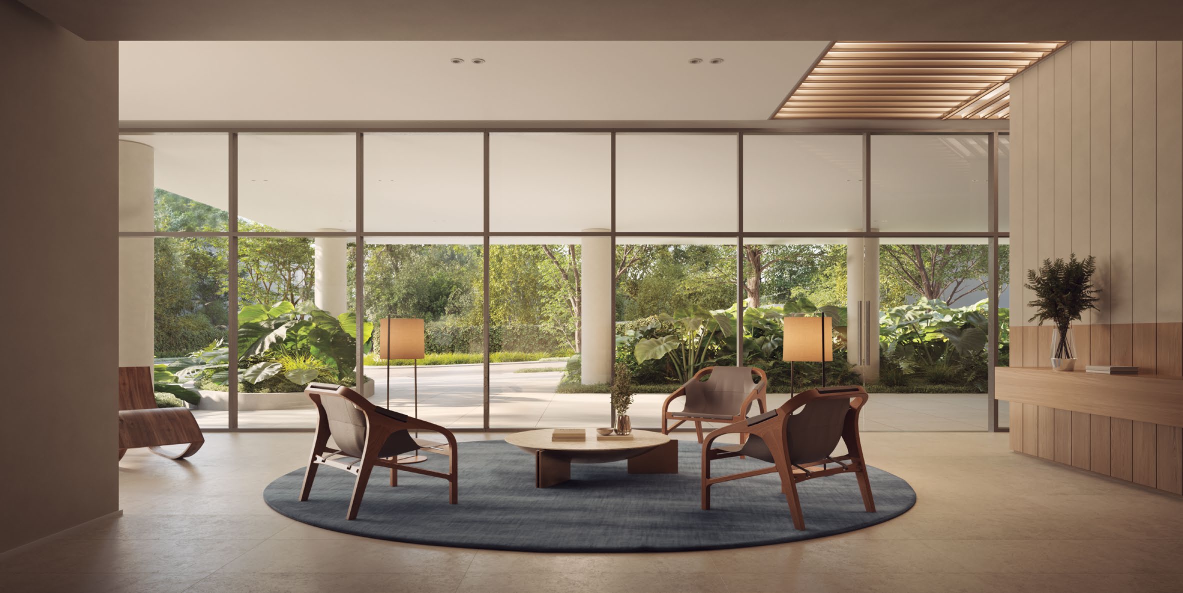 Hall social do Paseo Ingá em Maringá — interiores LW Design Group
