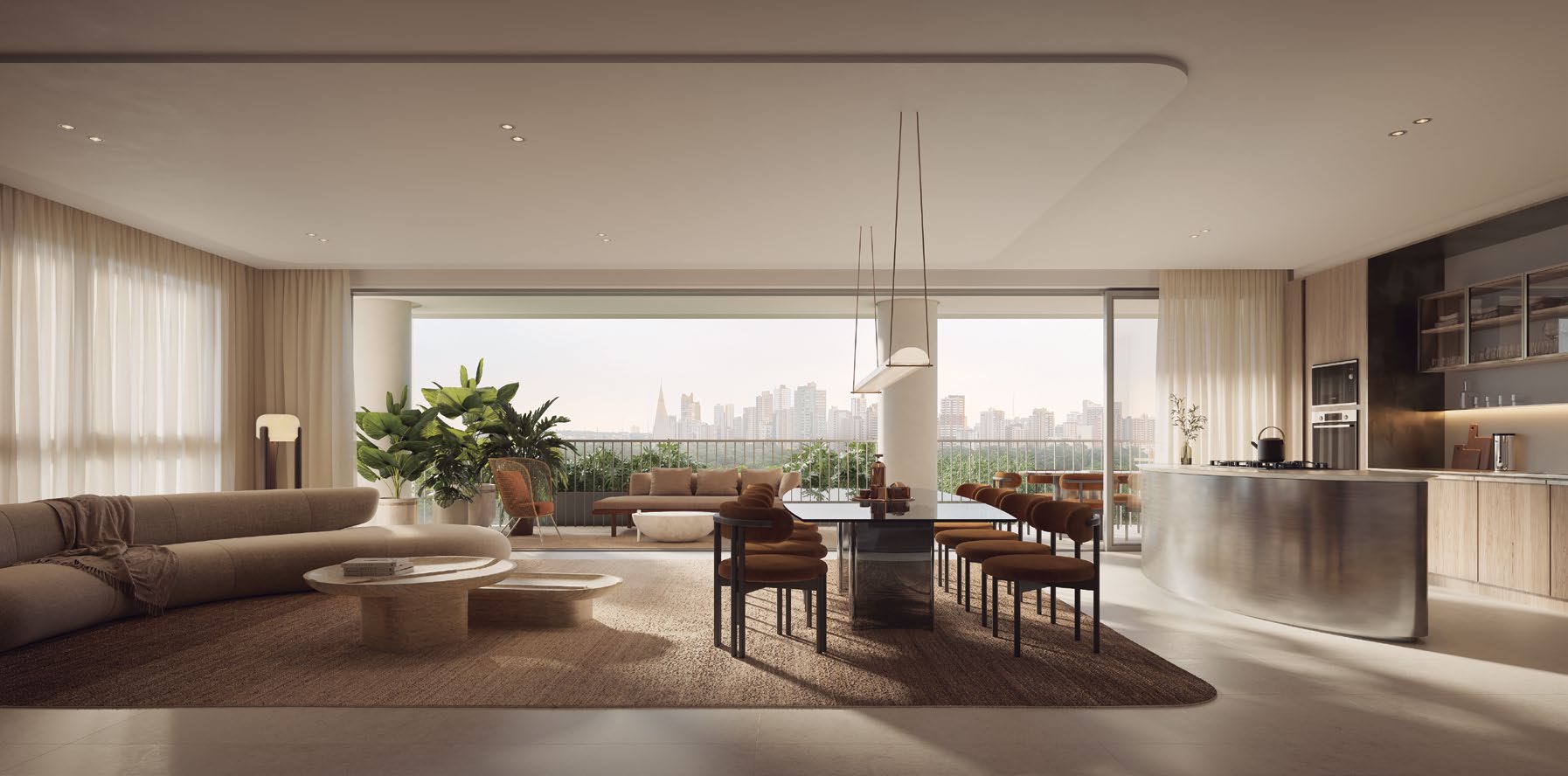 Apartamento Paseo Ingá em Maringá com vista para o Parque do Ingá — 218m² de conforto