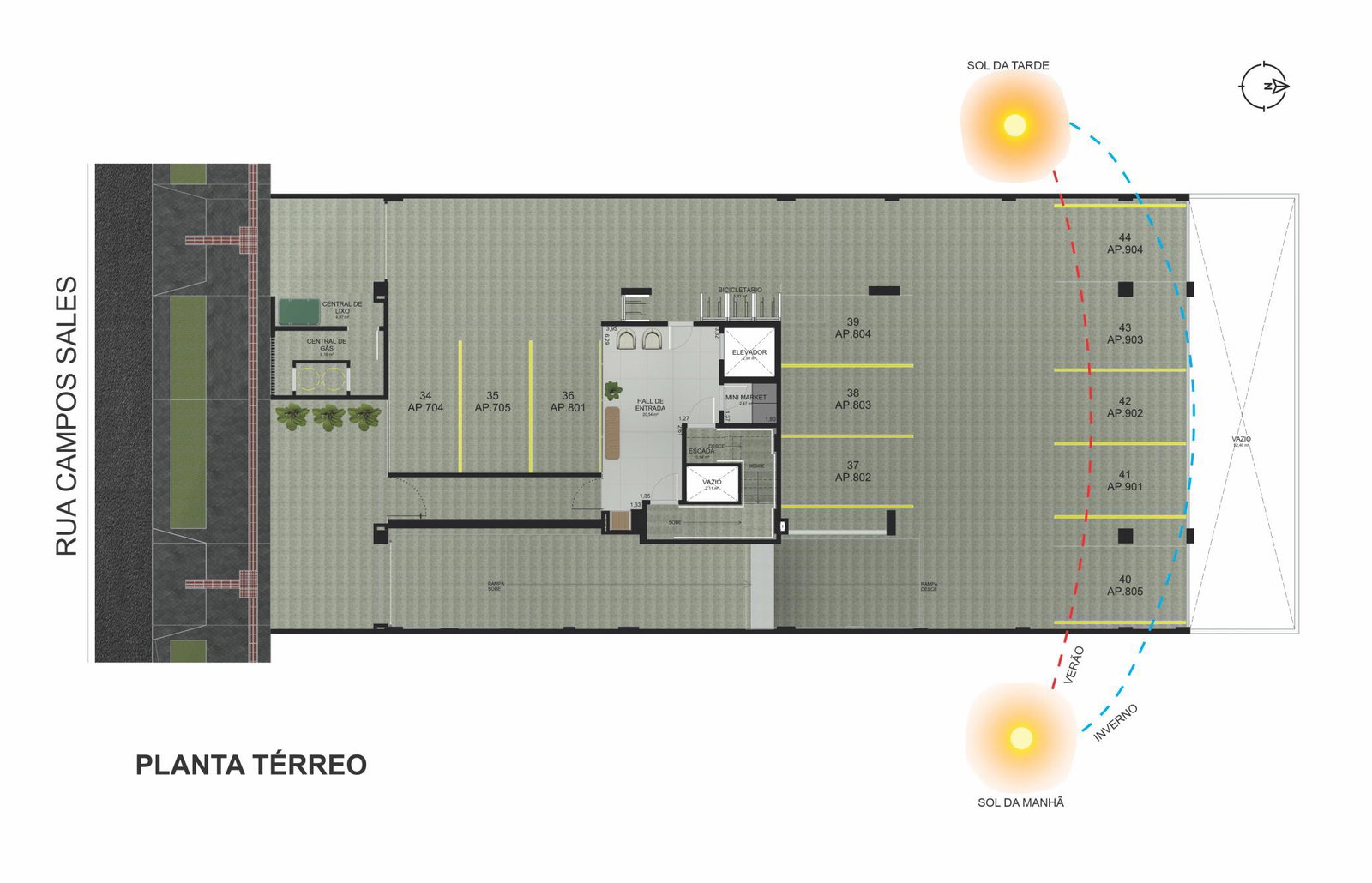 Planta humanizada Plátano Residence térreo