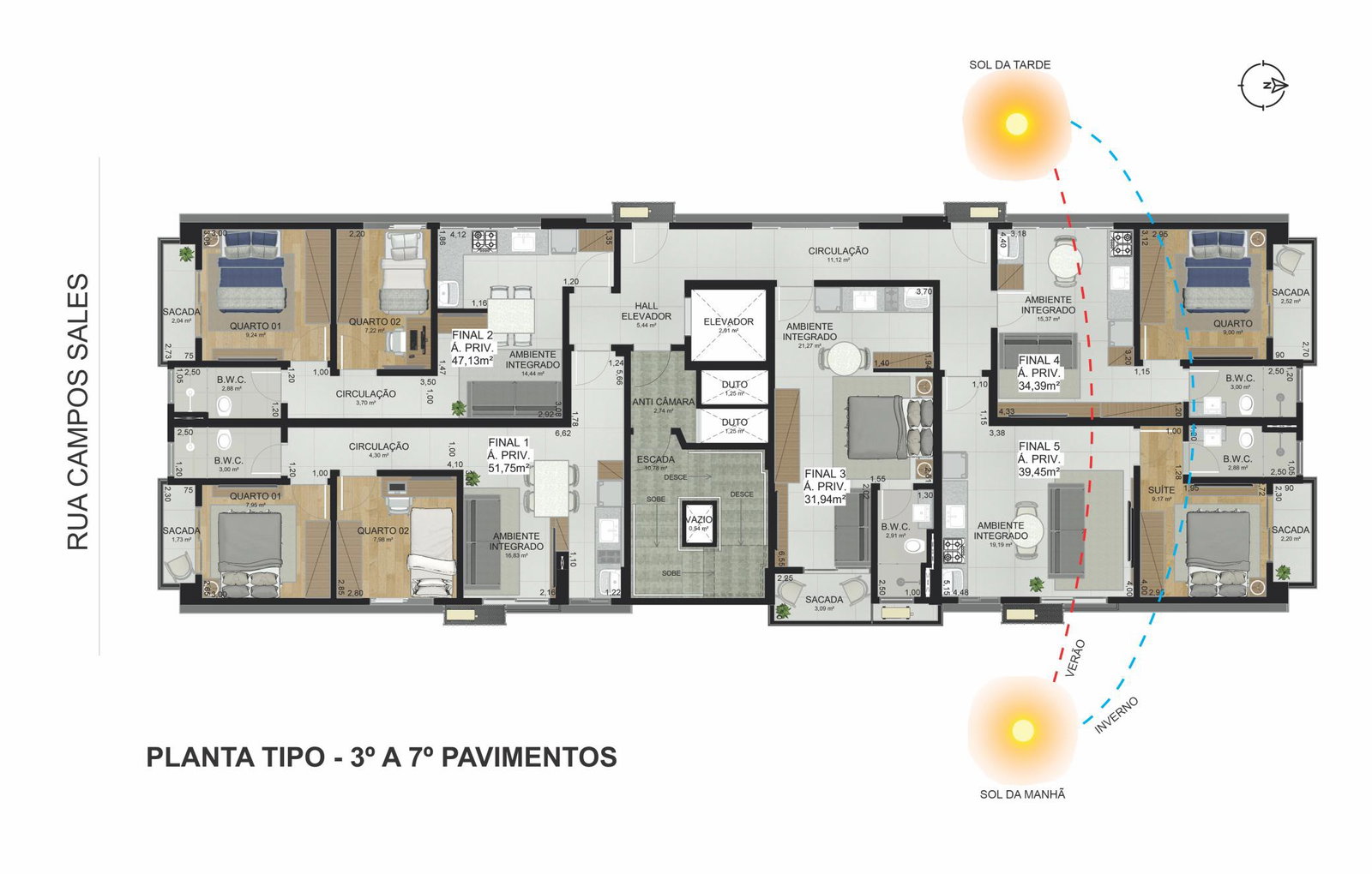 Planta humanizada Plátano Residence pavimento tipo I