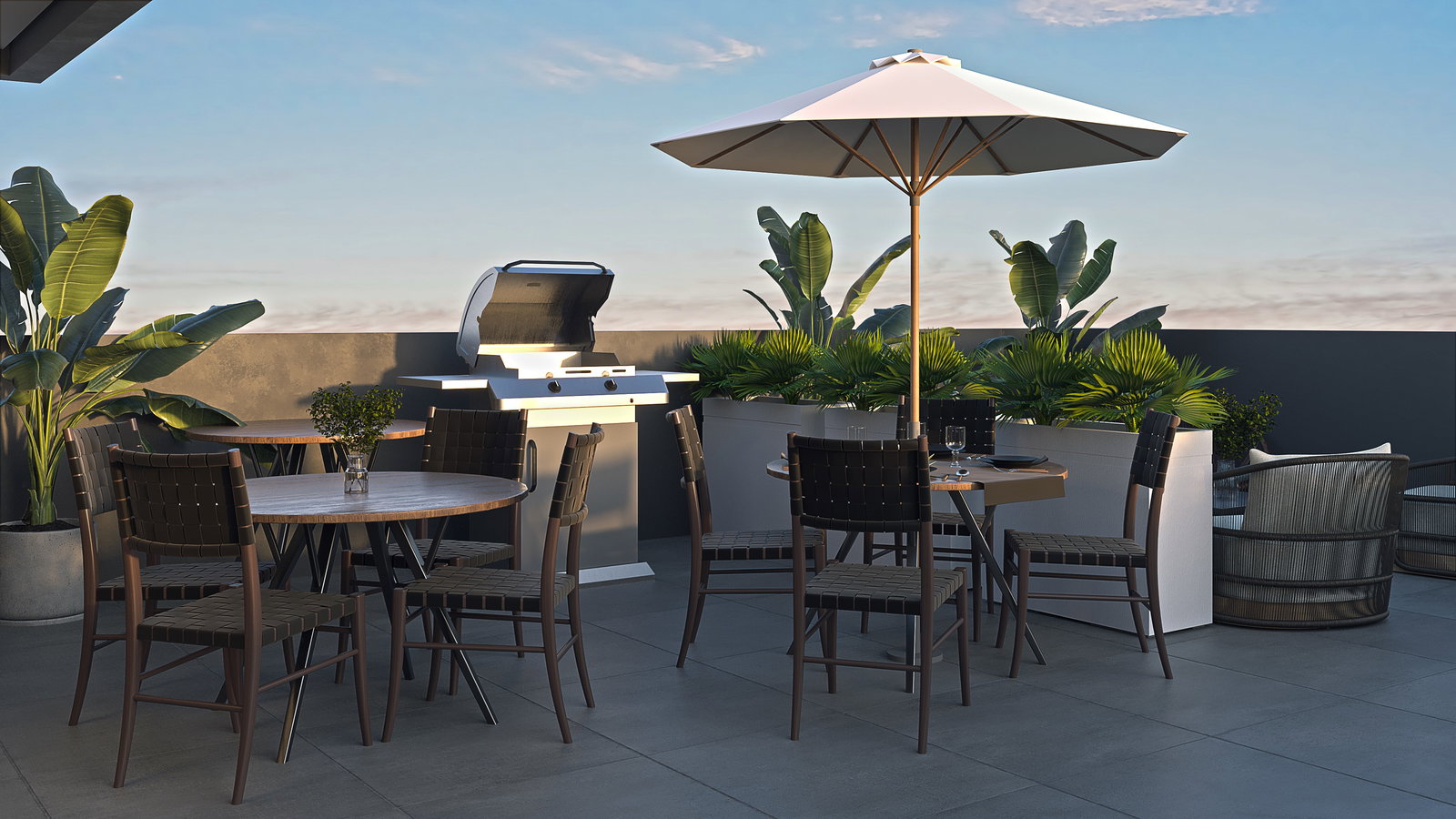 Rooftop do Plátano Residence em Maringá