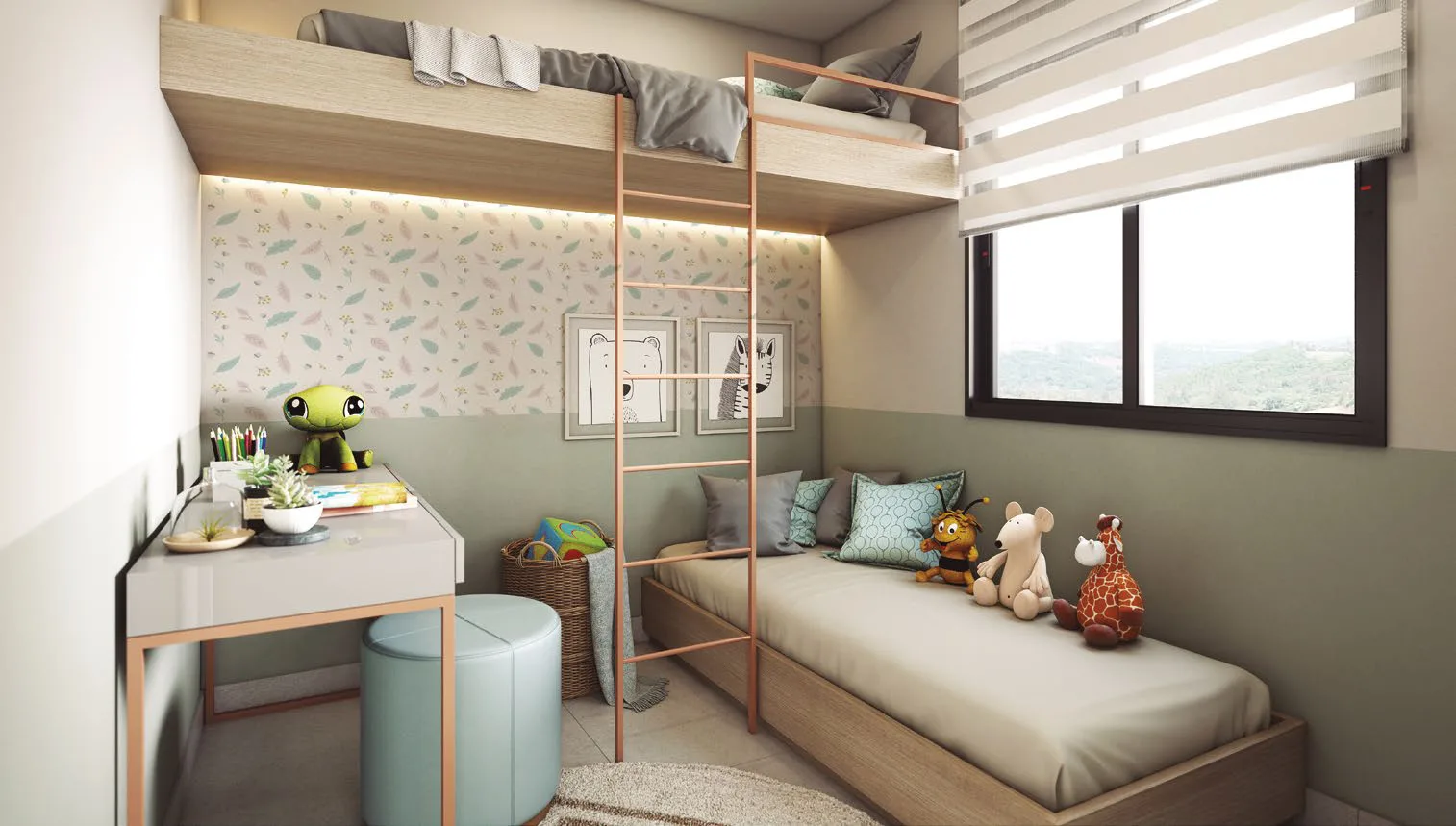 Quarto infantil do apartamento Porto Horizonte