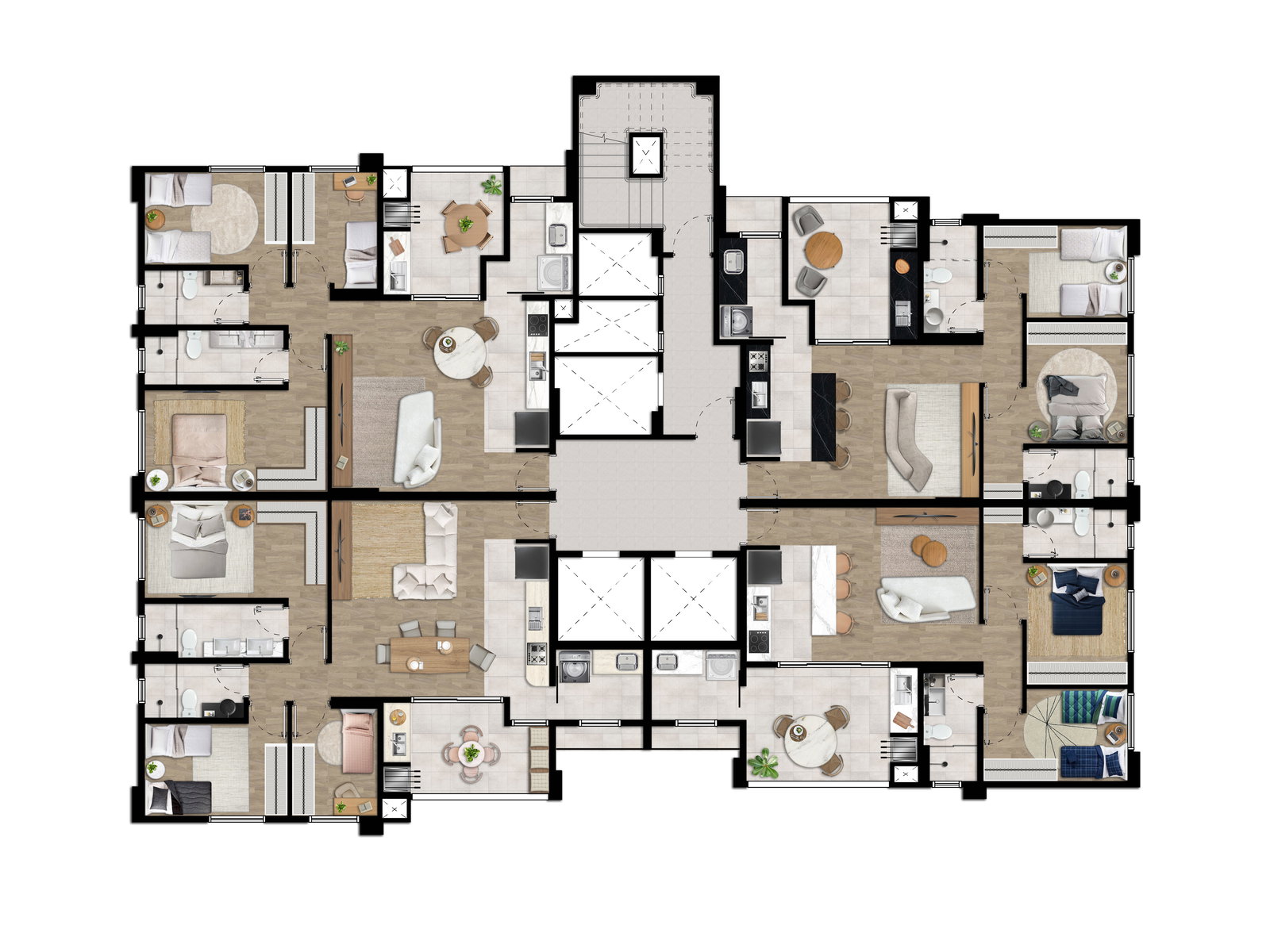 Pavimento Tipo humanizado Residencial Sequoia