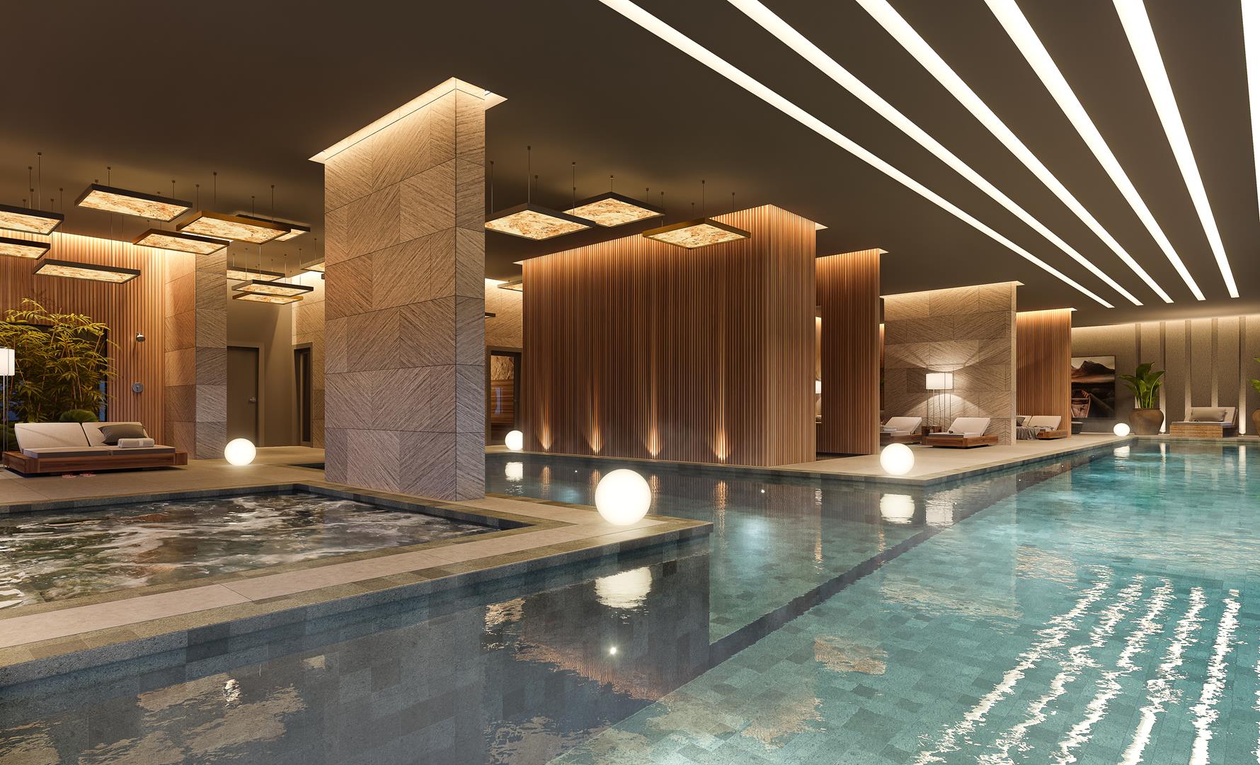 Solaia Wellness com piscina aquecida coberta e raia semi-olímpica de 25 metros em Maringá
