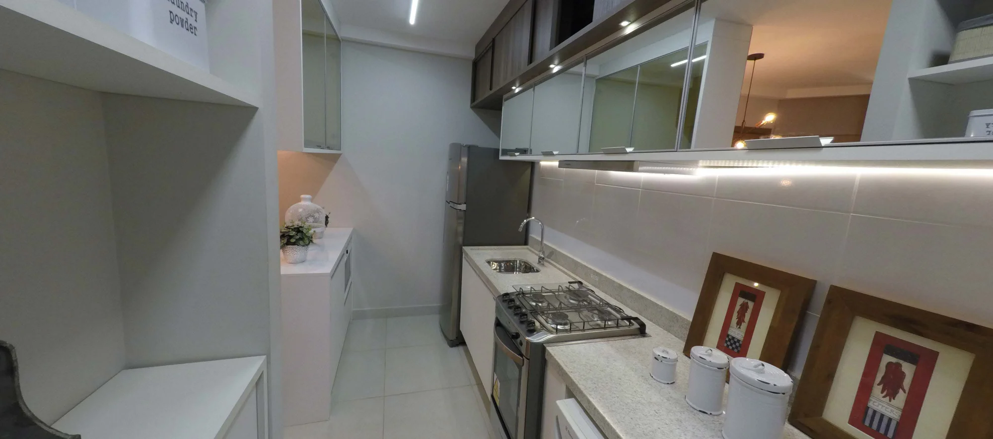 Sala de estar do apartamento decorado Torres Douro