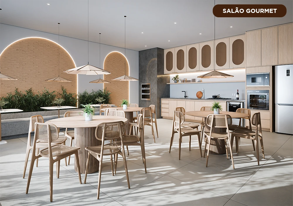 Salão gourmet do Villa Felicità em Maringá