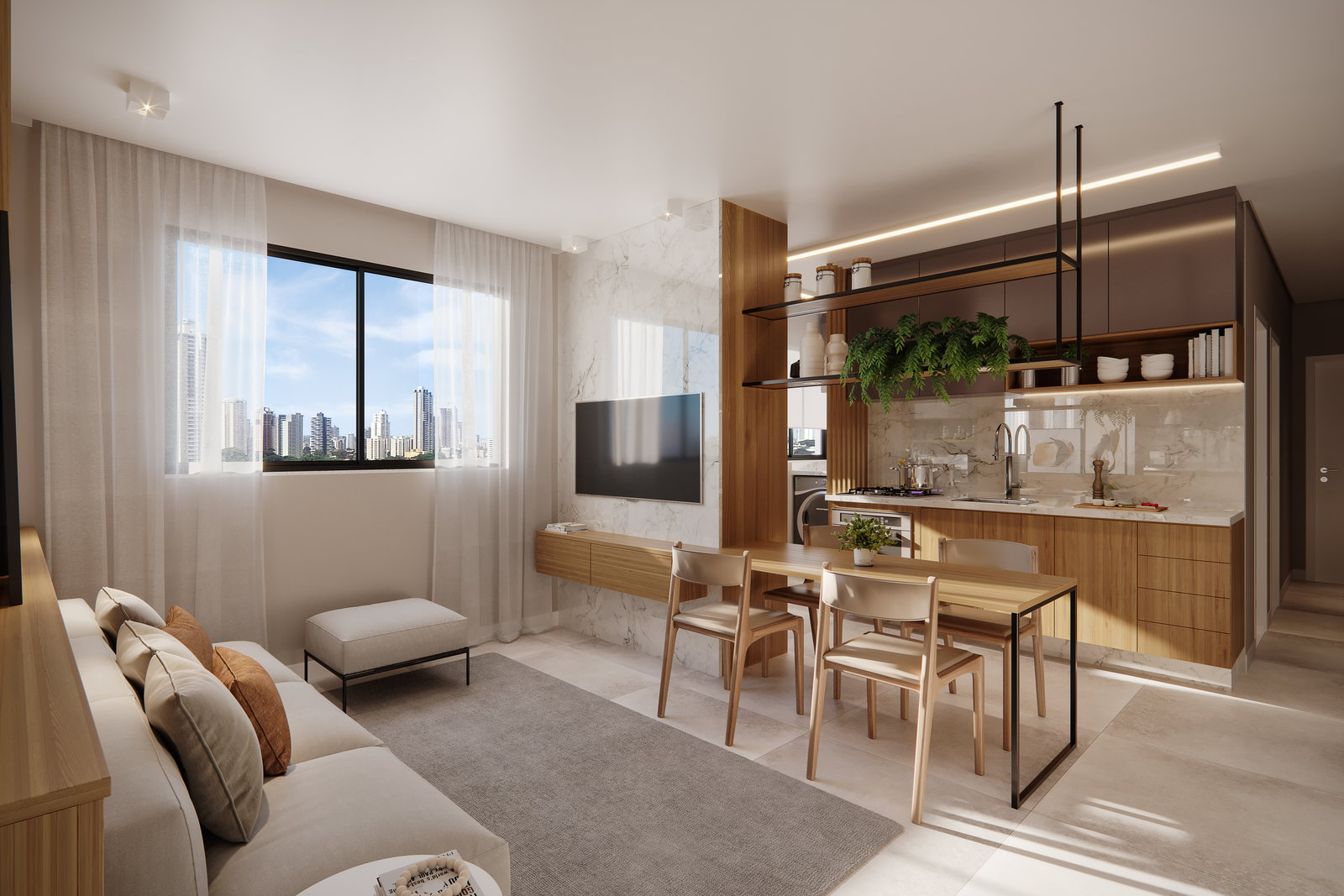 Living tipo do apartamento Yaos